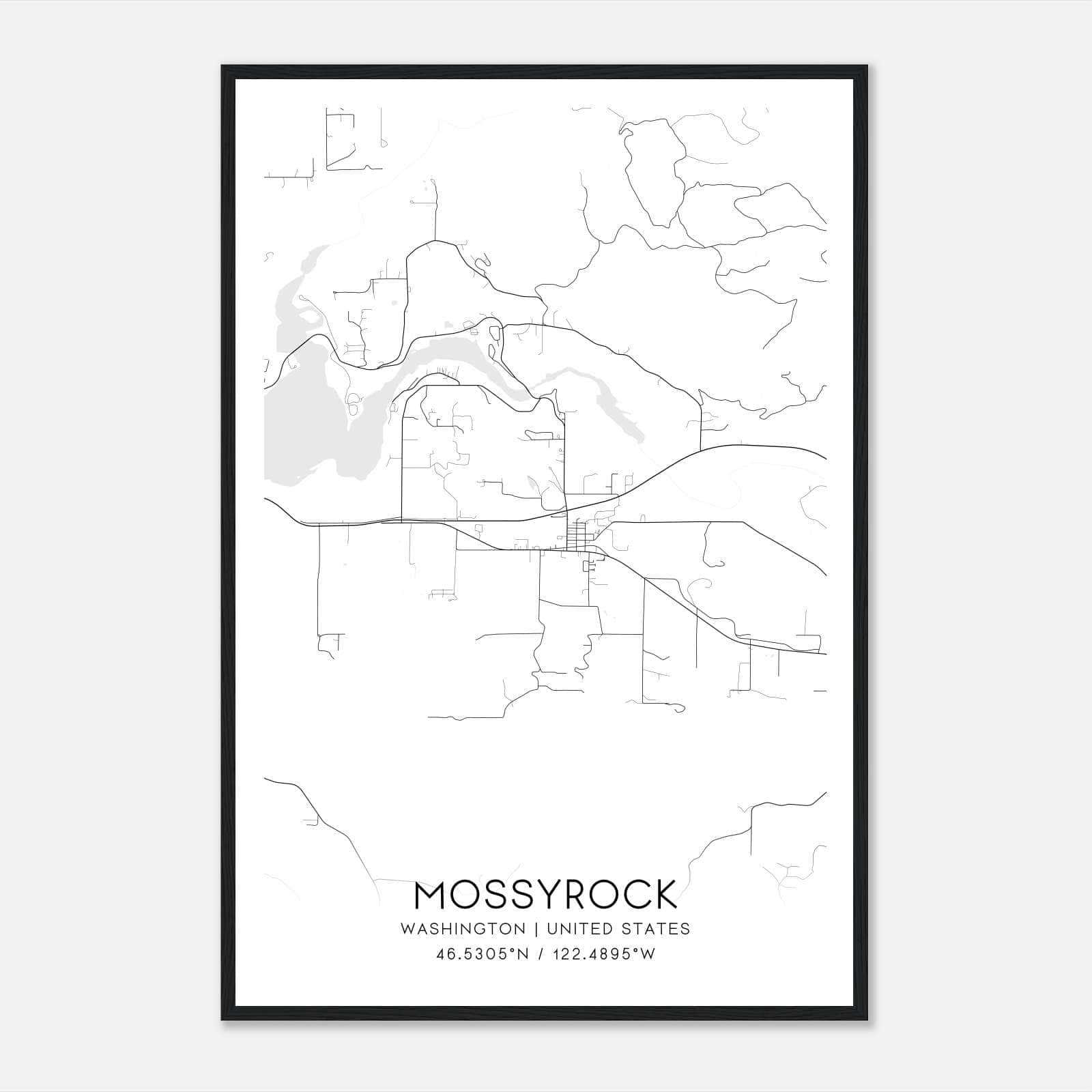Mossyrock Washington Map Poster, Modern Home Decor Wall Art Print Mossyrock Washington Map Poster, Modern Home Decor Wall Art Print