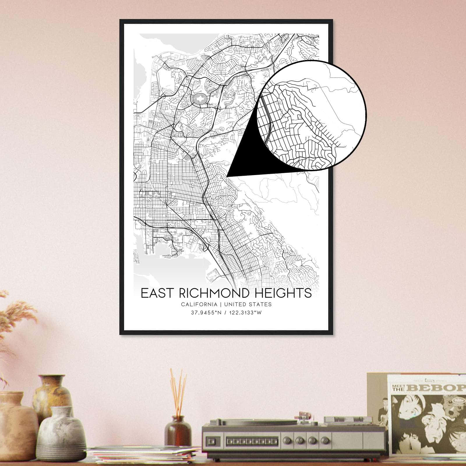 Deerfield Kansas Map Poster, Modern Home Decor Wall Art Print (Copy)