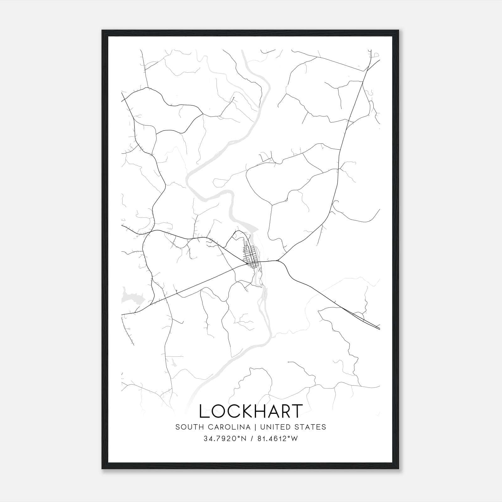 Lockhart South Carolina Map Poster, Modern Home Decor Wall Art Print Lockhart South Carolina Map Poster, Modern Home Decor Wall Art Print