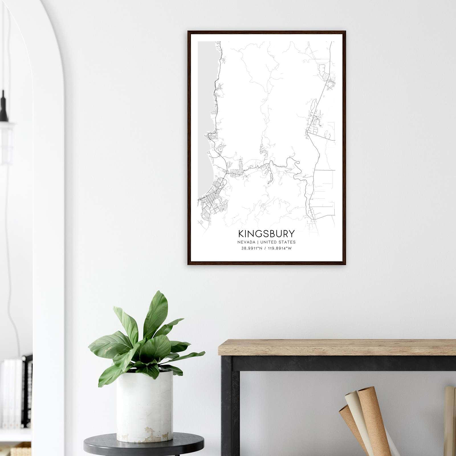 Deerfield Kansas Map Poster, Modern Home Decor Wall Art Print (Copy)