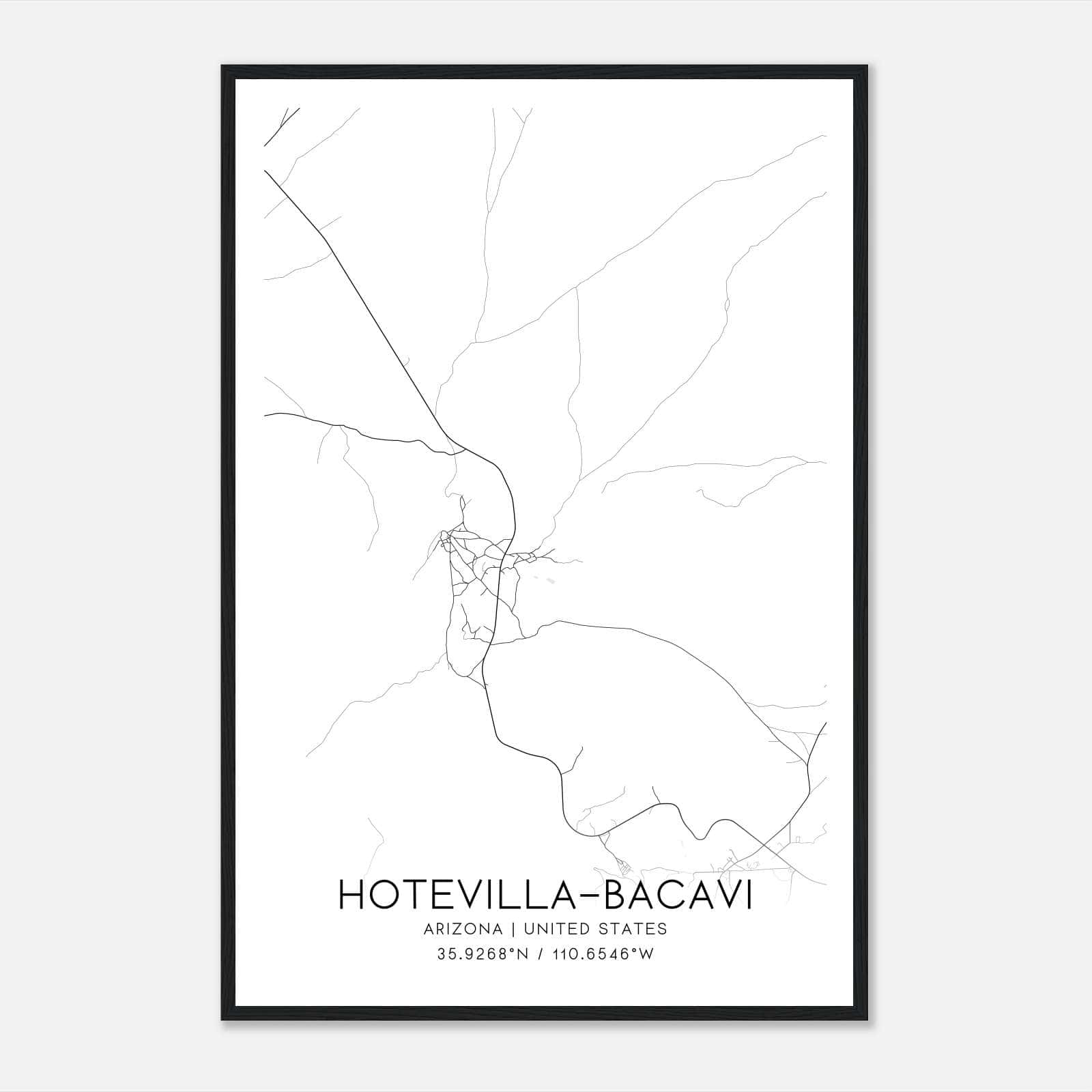 Hotevilla-Bacavi Arizona Map Poster, Modern Home Decor Wall Art Print Hotevilla-Bacavi Arizona Map Poster, Modern Home Decor Wall Art Print