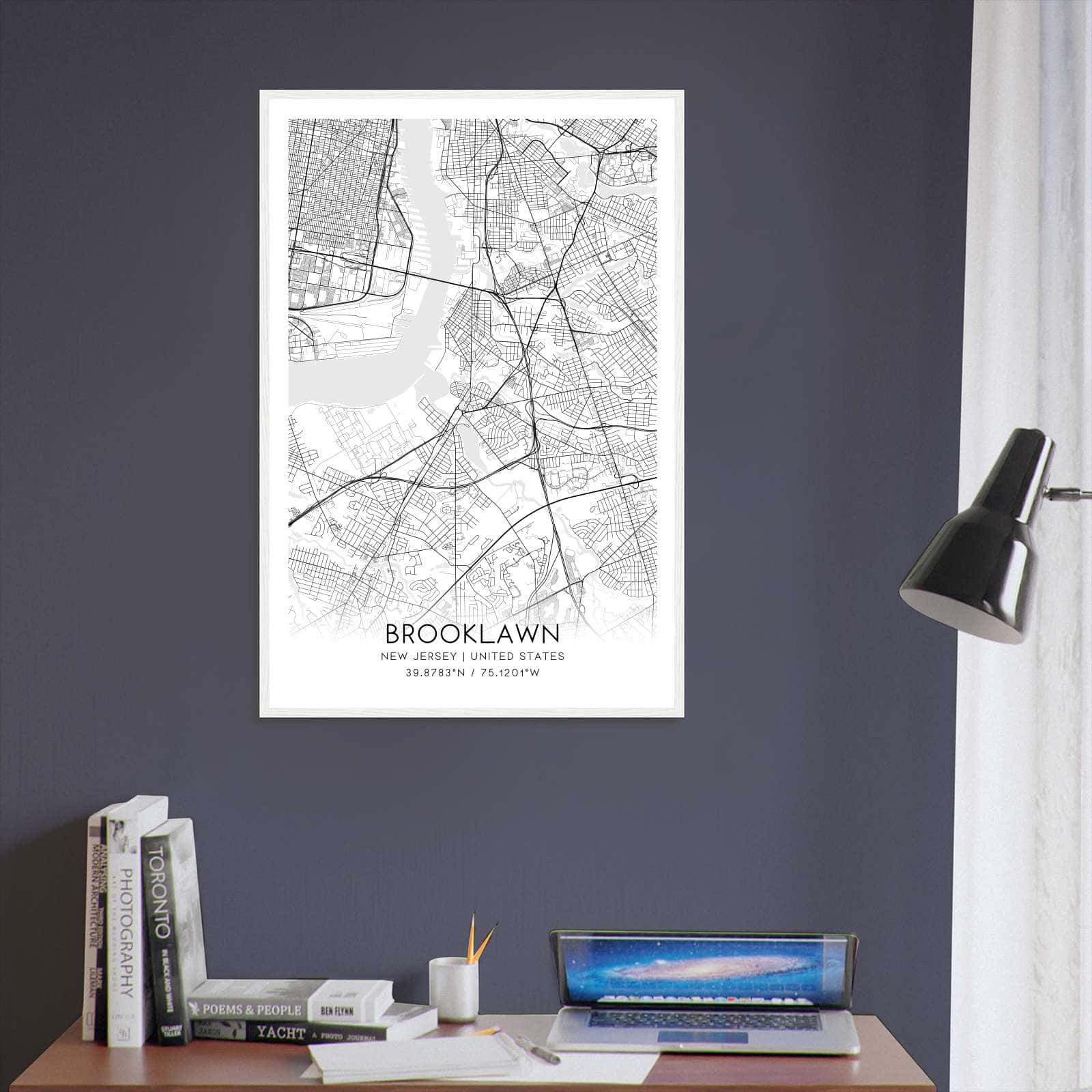Deerfield Kansas Map Poster, Modern Home Decor Wall Art Print (Copy)