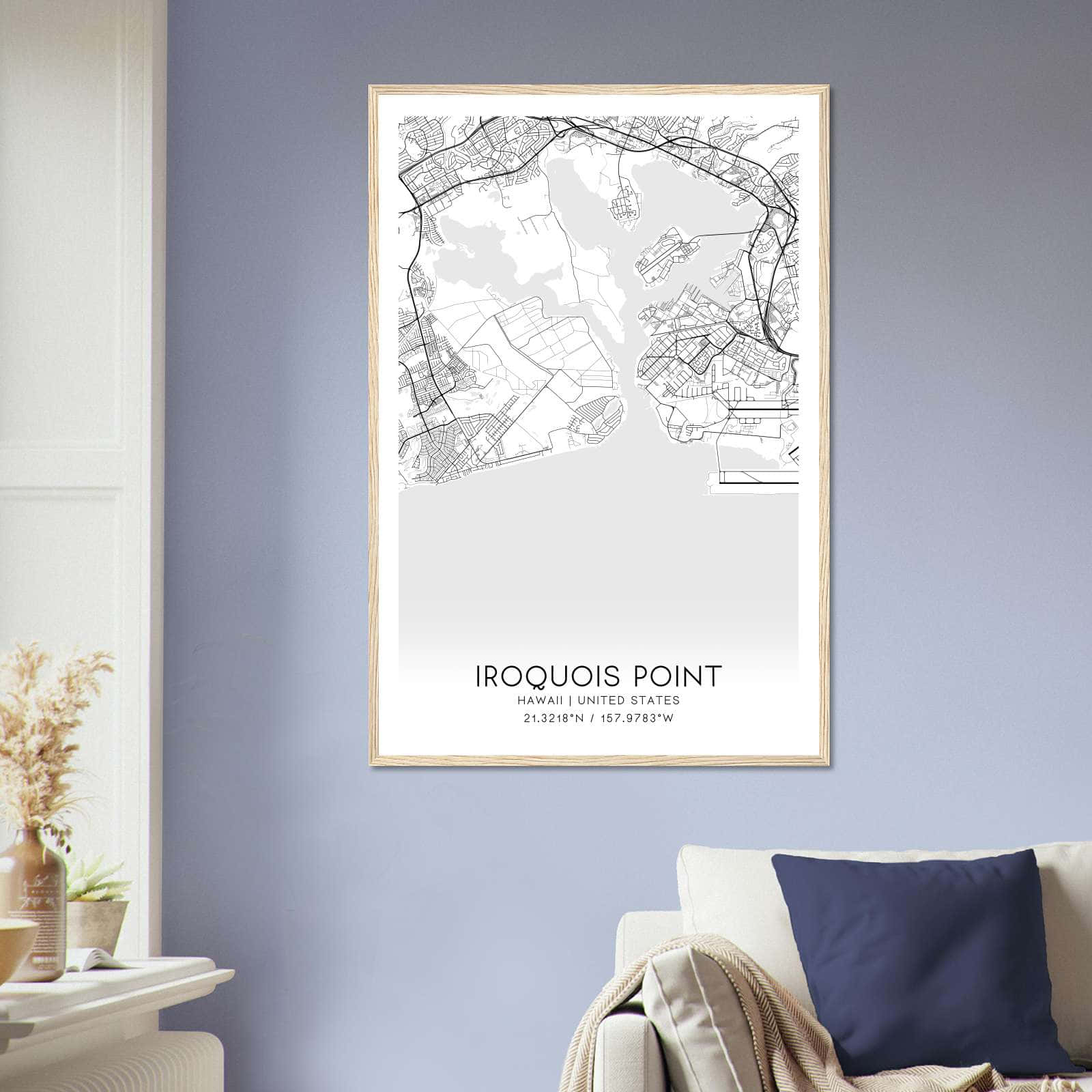 Deerfield Kansas Map Poster, Modern Home Decor Wall Art Print (Copy)