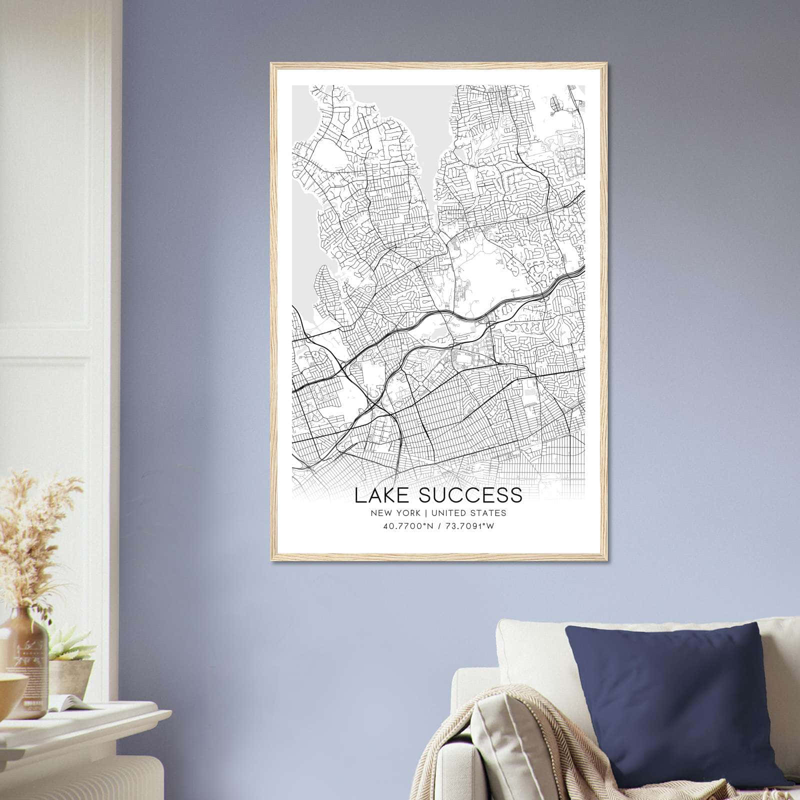 Deerfield Kansas Map Poster, Modern Home Decor Wall Art Print (Copy)