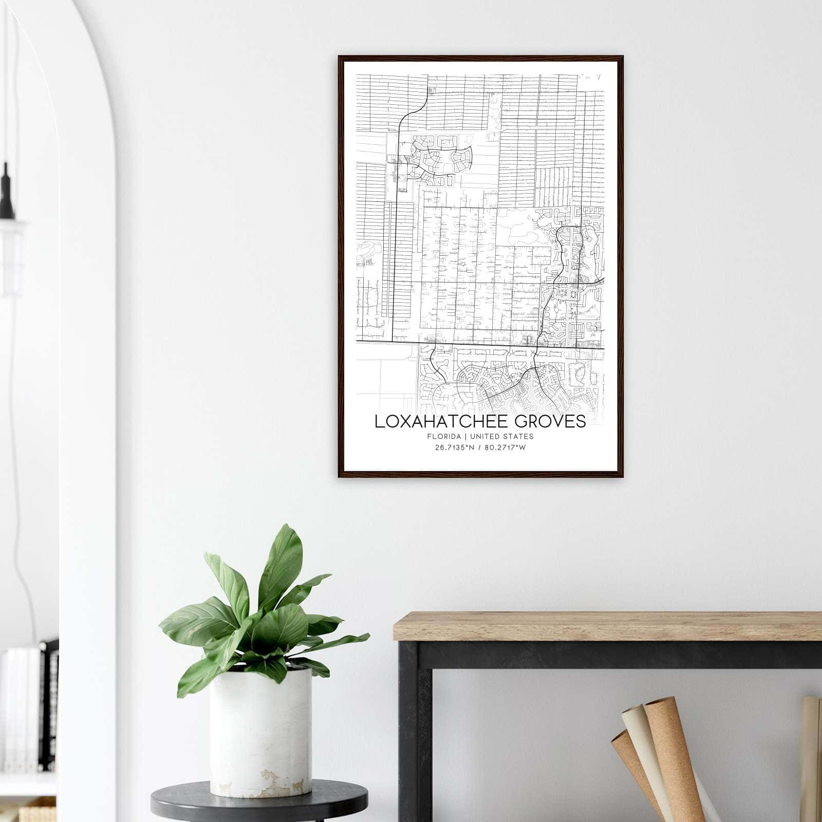 Deerfield Kansas Map Poster, Modern Home Decor Wall Art Print (Copy)