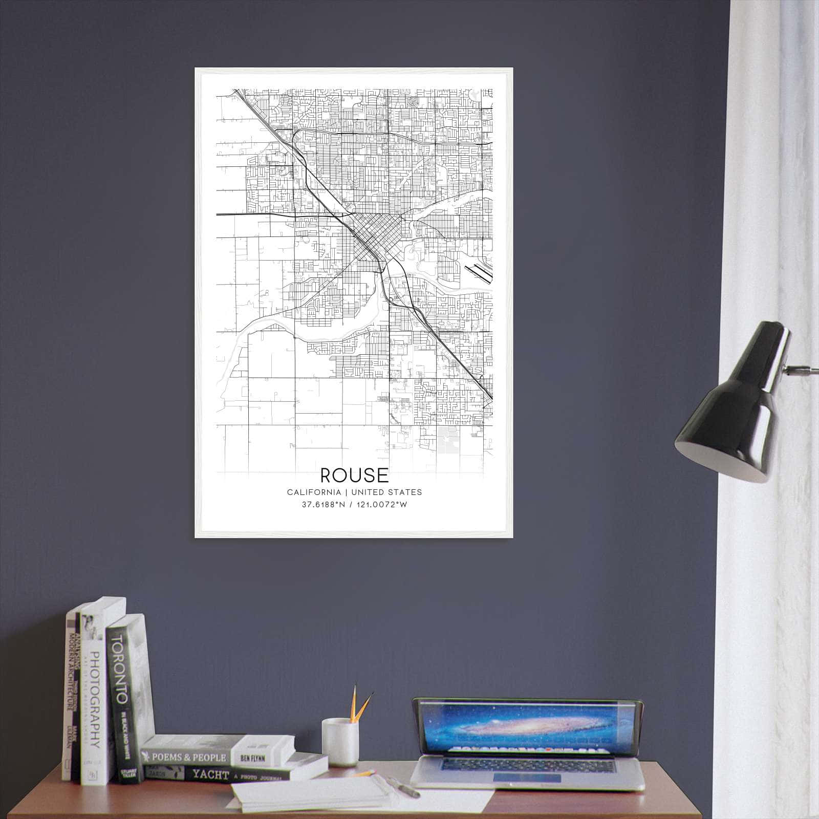 Deerfield Kansas Map Poster, Modern Home Decor Wall Art Print (Copy)