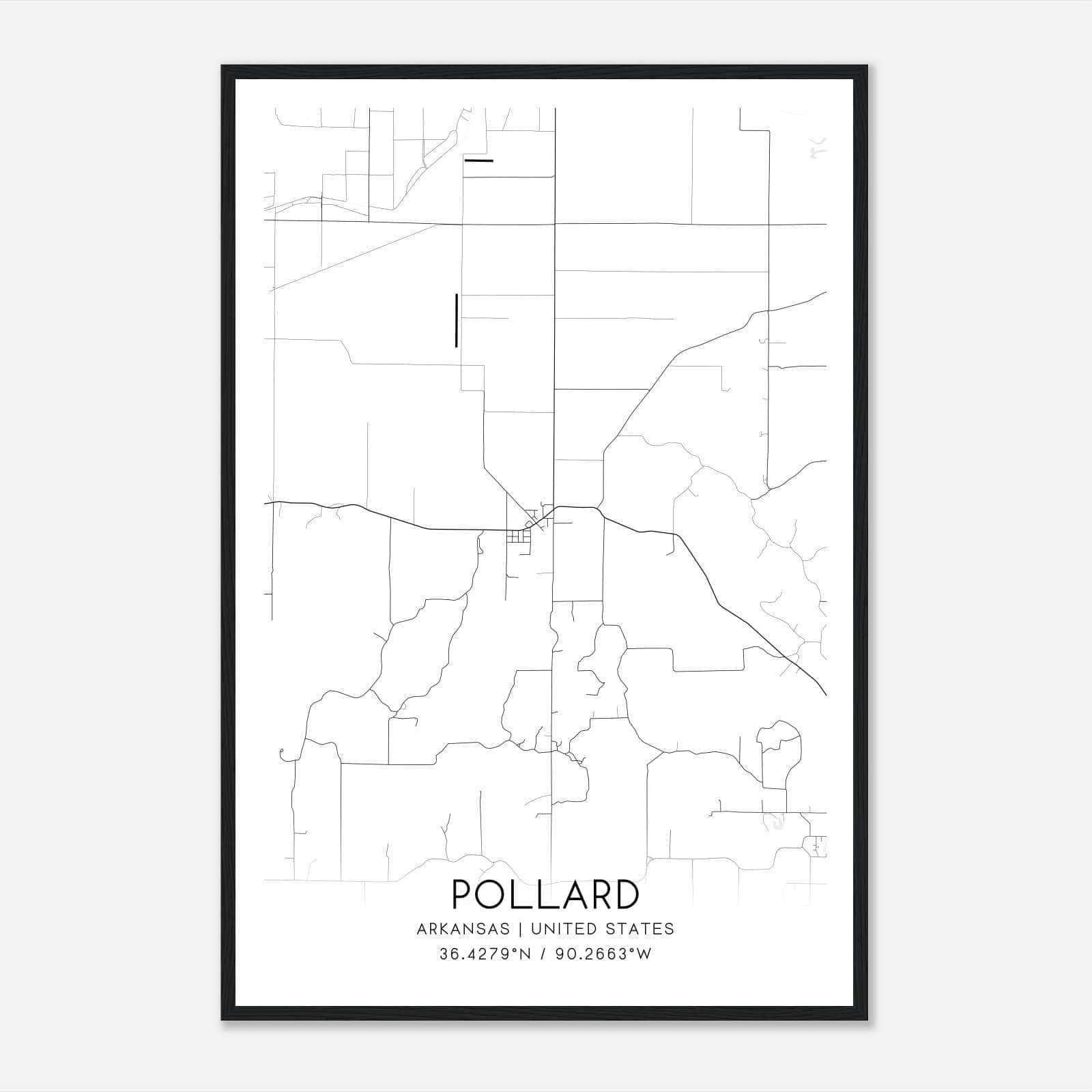 Pollard Arkansas Map Poster, Modern Home Decor Wall Art Print Pollard Arkansas Map Poster, Modern Home Decor Wall Art Print