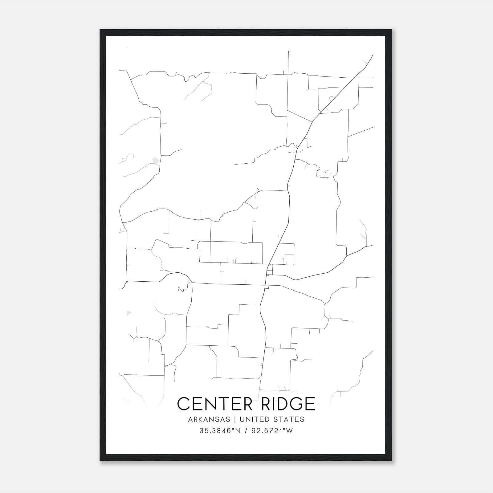 Center Ridge Arkansas Map Poster, Modern Home Decor Wall Art Print Center Ridge Arkansas Map Poster, Modern Home Decor Wall Art Print