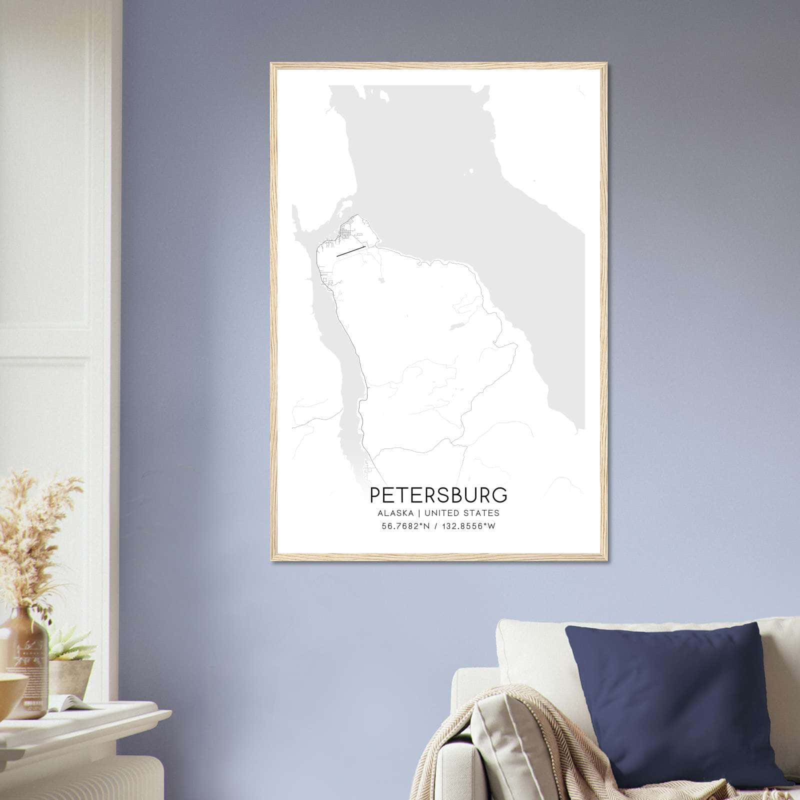 Deerfield Kansas Map Poster, Modern Home Decor Wall Art Print (Copy)