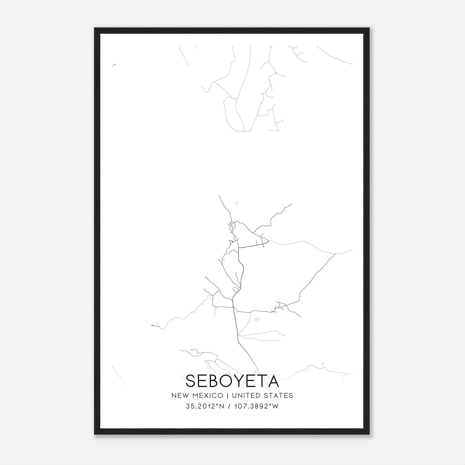 Seboyeta New Mexico Map Poster, Modern Home Decor Wall Art Print Seboyeta New Mexico Map Poster, Modern Home Decor Wall Art Print