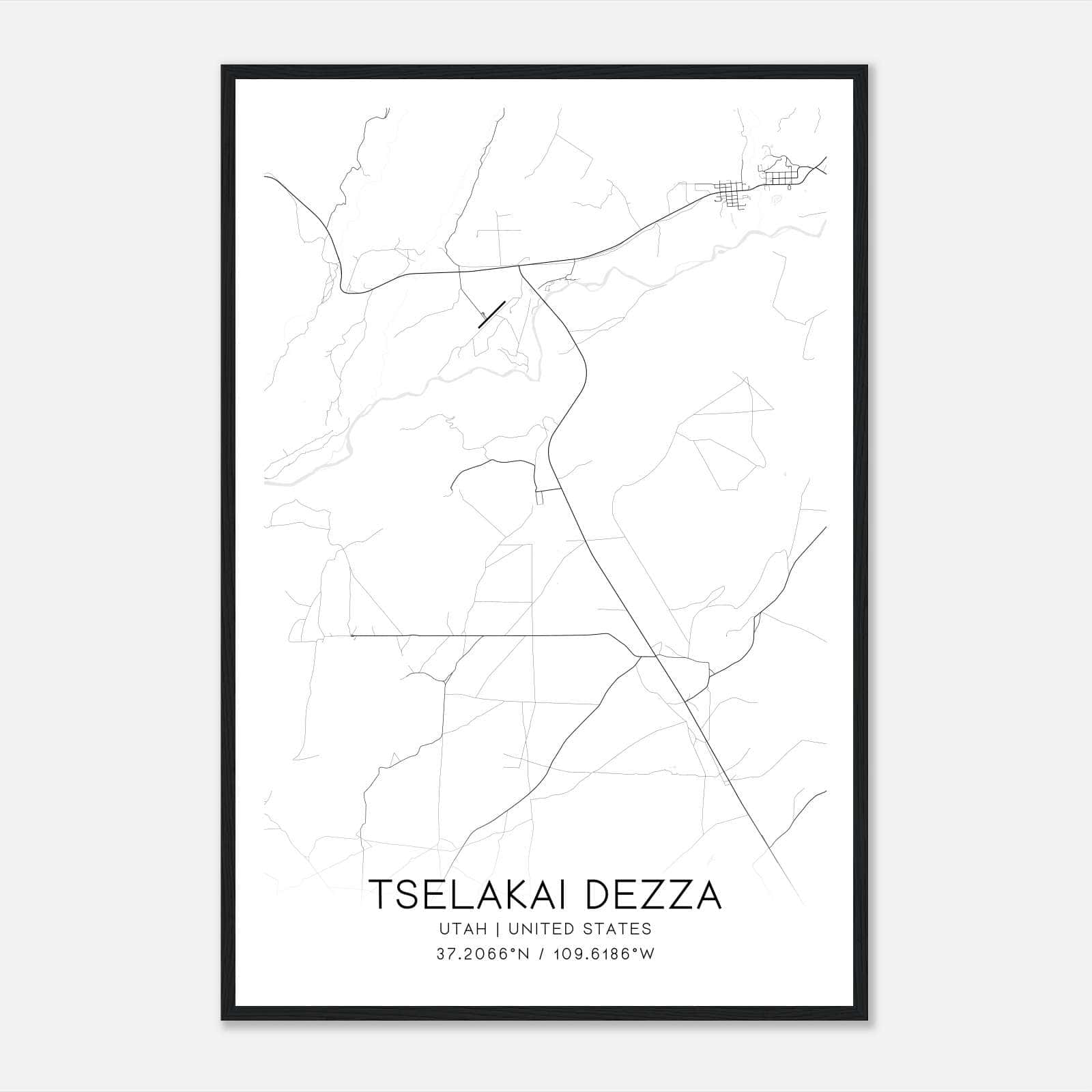 Tselakai Dezza Utah Map Poster, Modern Home Decor Wall Art Print Tselakai Dezza Utah Map Poster, Modern Home Decor Wall Art Print