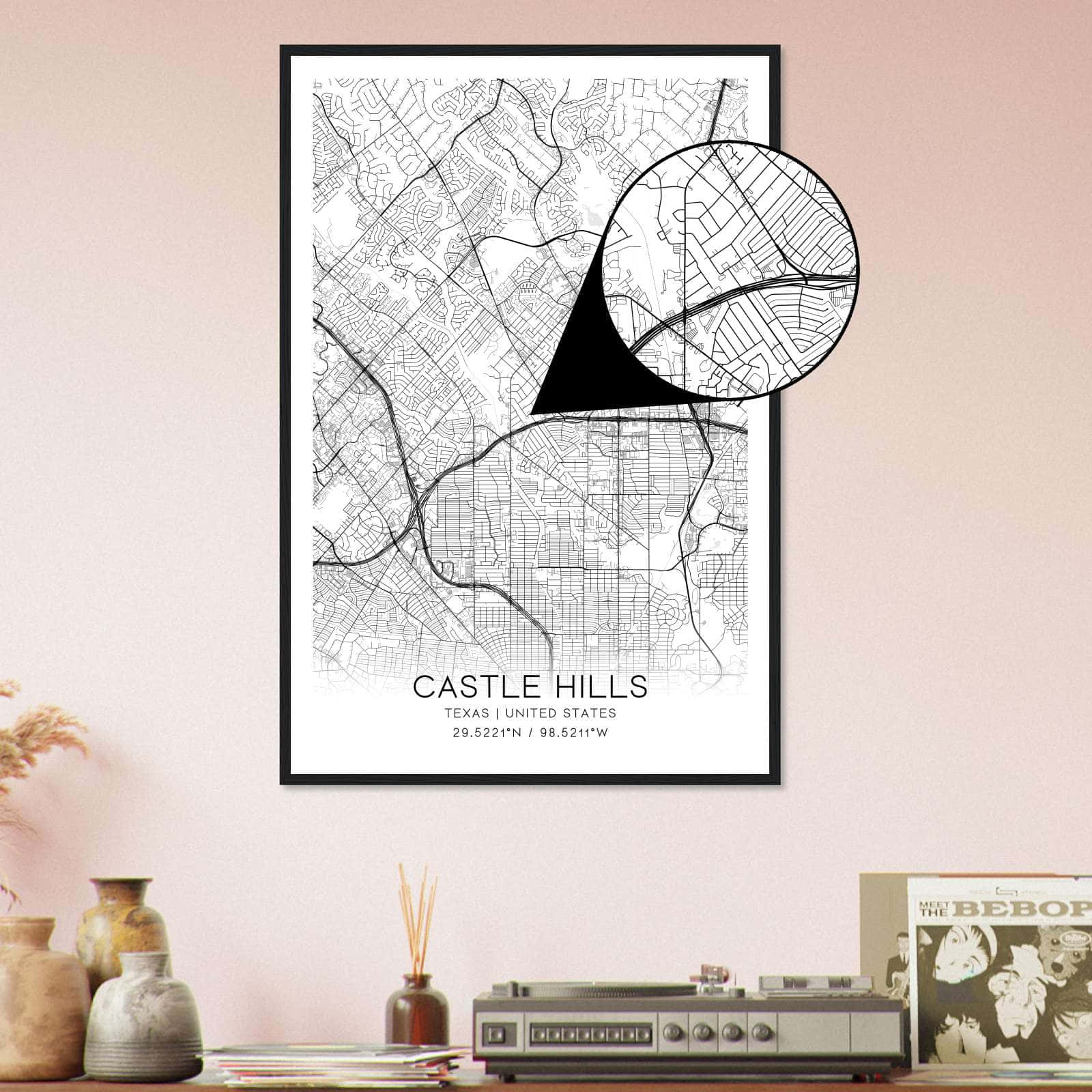 Deerfield Kansas Map Poster, Modern Home Decor Wall Art Print (Copy)