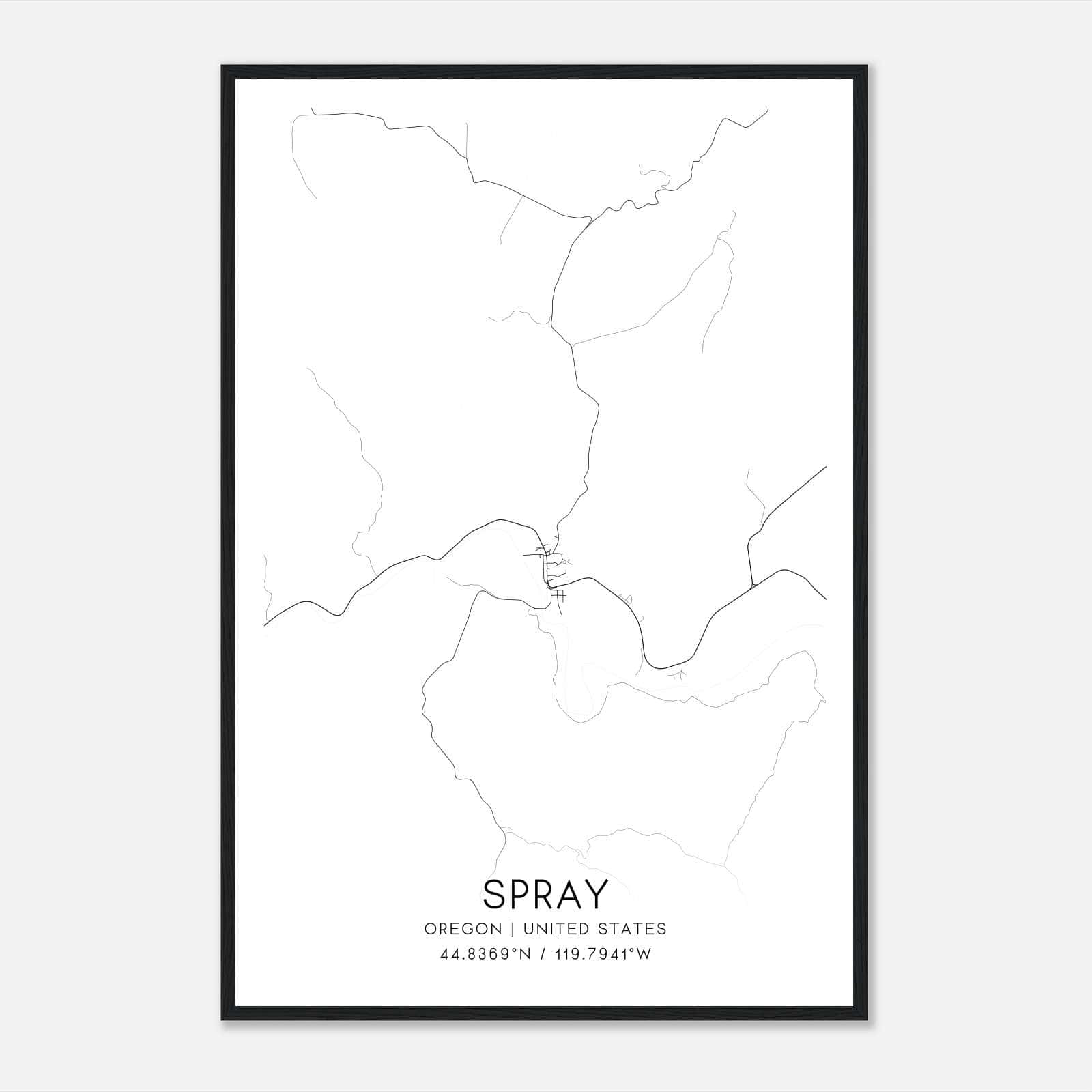 Spray Oregon Map Poster, Modern Home Decor Wall Art Print Spray Oregon Map Poster, Modern Home Decor Wall Art Print