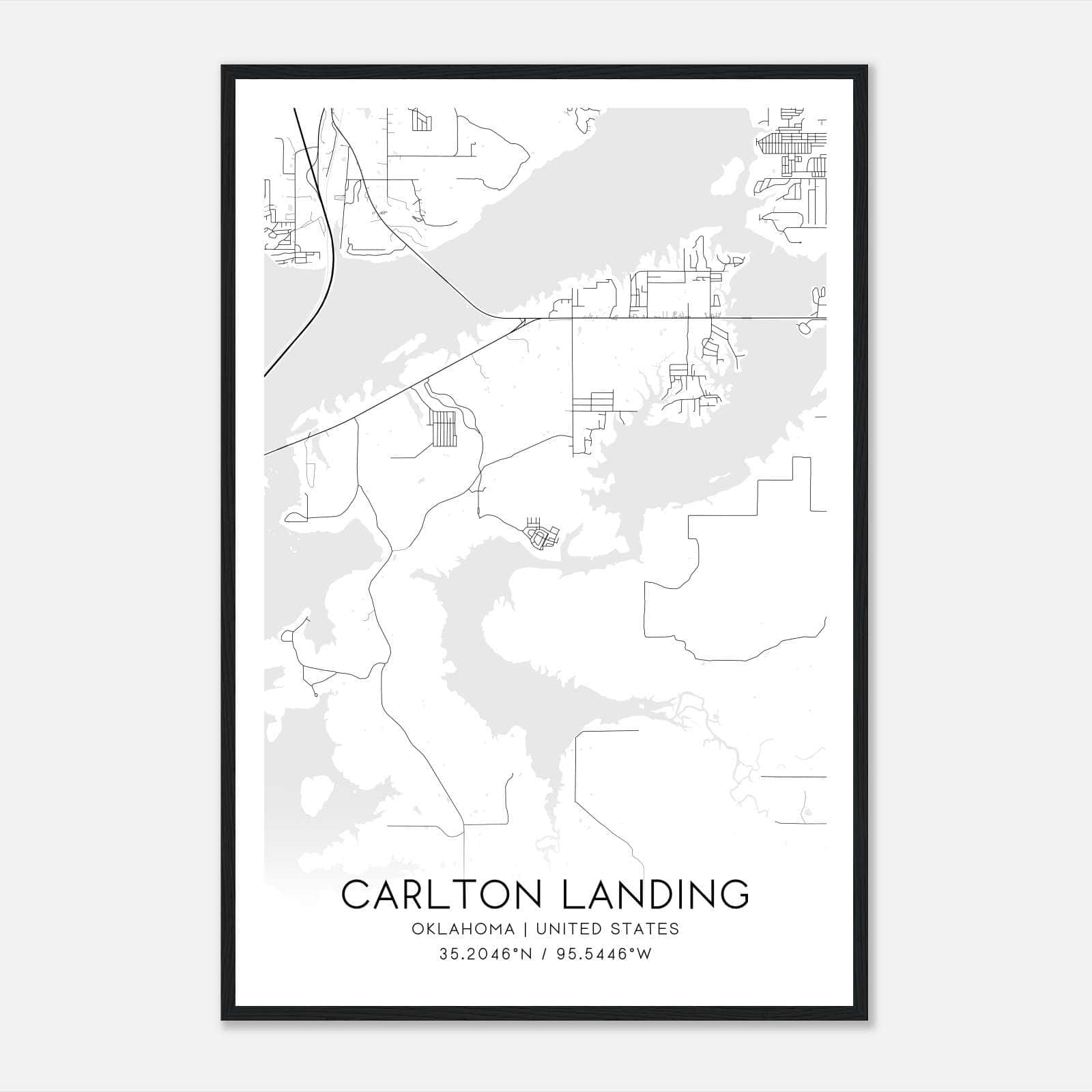 Carlton Landing Oklahoma Map Poster, Modern Home Decor Wall Art Print Carlton Landing Oklahoma Map Poster, Modern Home Decor Wall Art Print