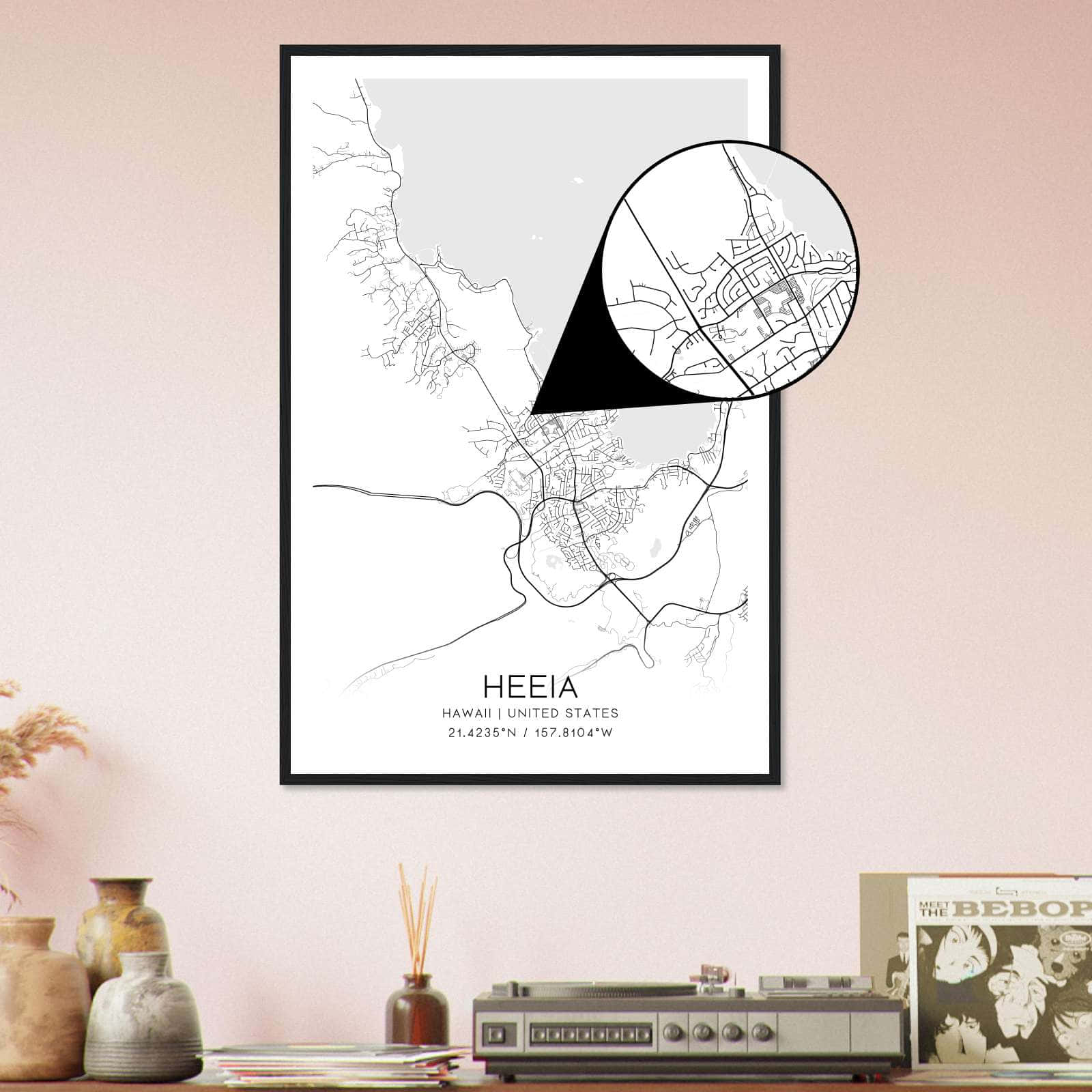 Deerfield Kansas Map Poster, Modern Home Decor Wall Art Print (Copy)
