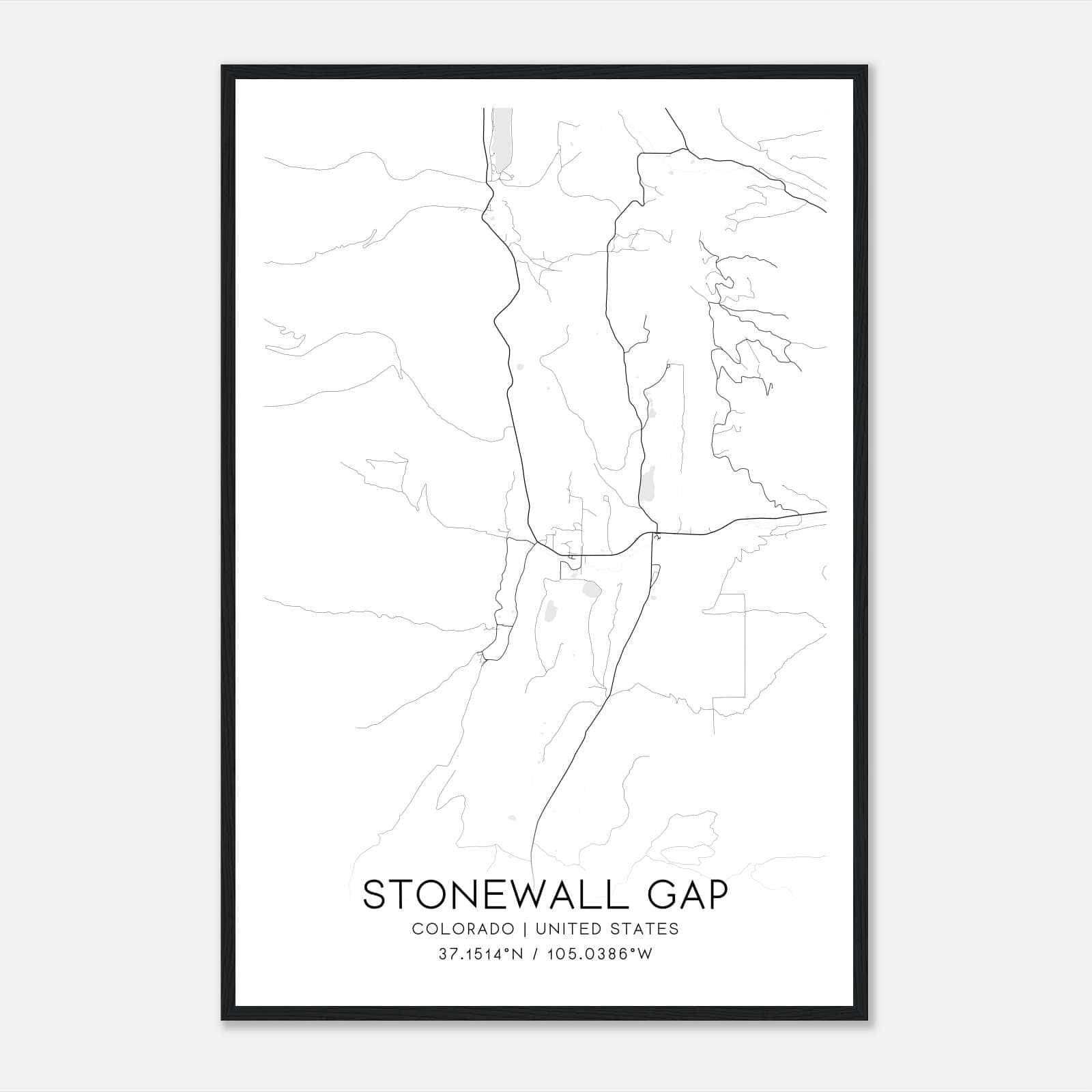 Stonewall Gap Colorado Map Poster, Modern Home Decor Wall Art Print Stonewall Gap Colorado Map Poster, Modern Home Decor Wall Art Print