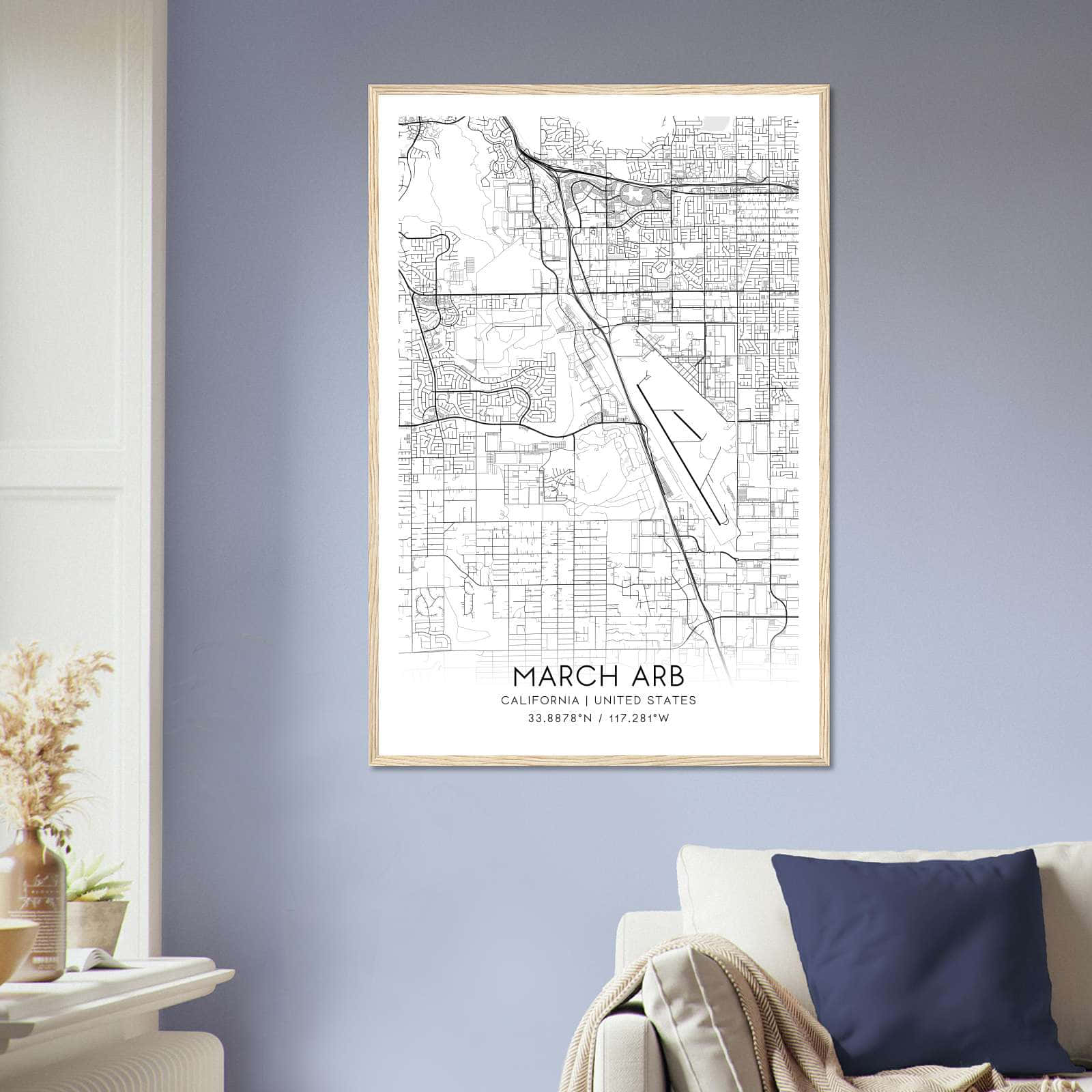 Deerfield Kansas Map Poster, Modern Home Decor Wall Art Print (Copy)