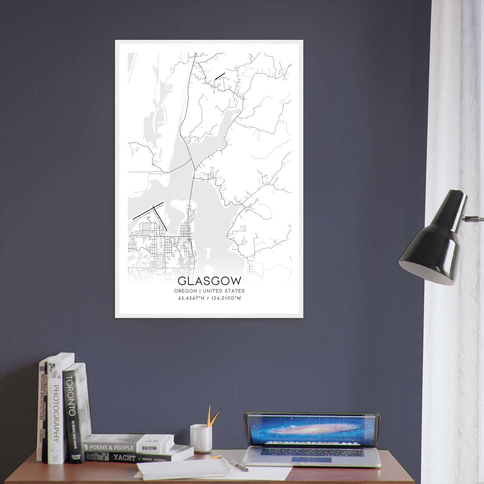 Deerfield Kansas Map Poster, Modern Home Decor Wall Art Print (Copy)