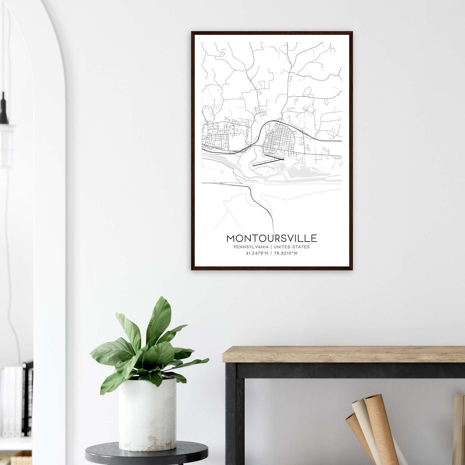 Deerfield Kansas Map Poster, Modern Home Decor Wall Art Print (Copy)