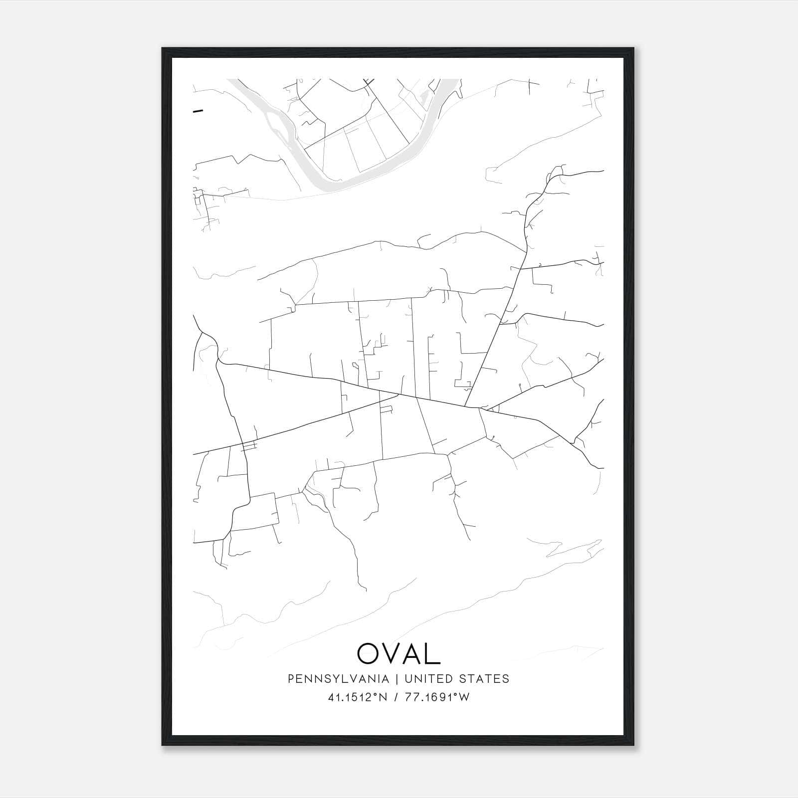 Oval Pennsylvania Map Poster, Modern Home Decor Wall Art Print Oval Pennsylvania Map Poster, Modern Home Decor Wall Art Print