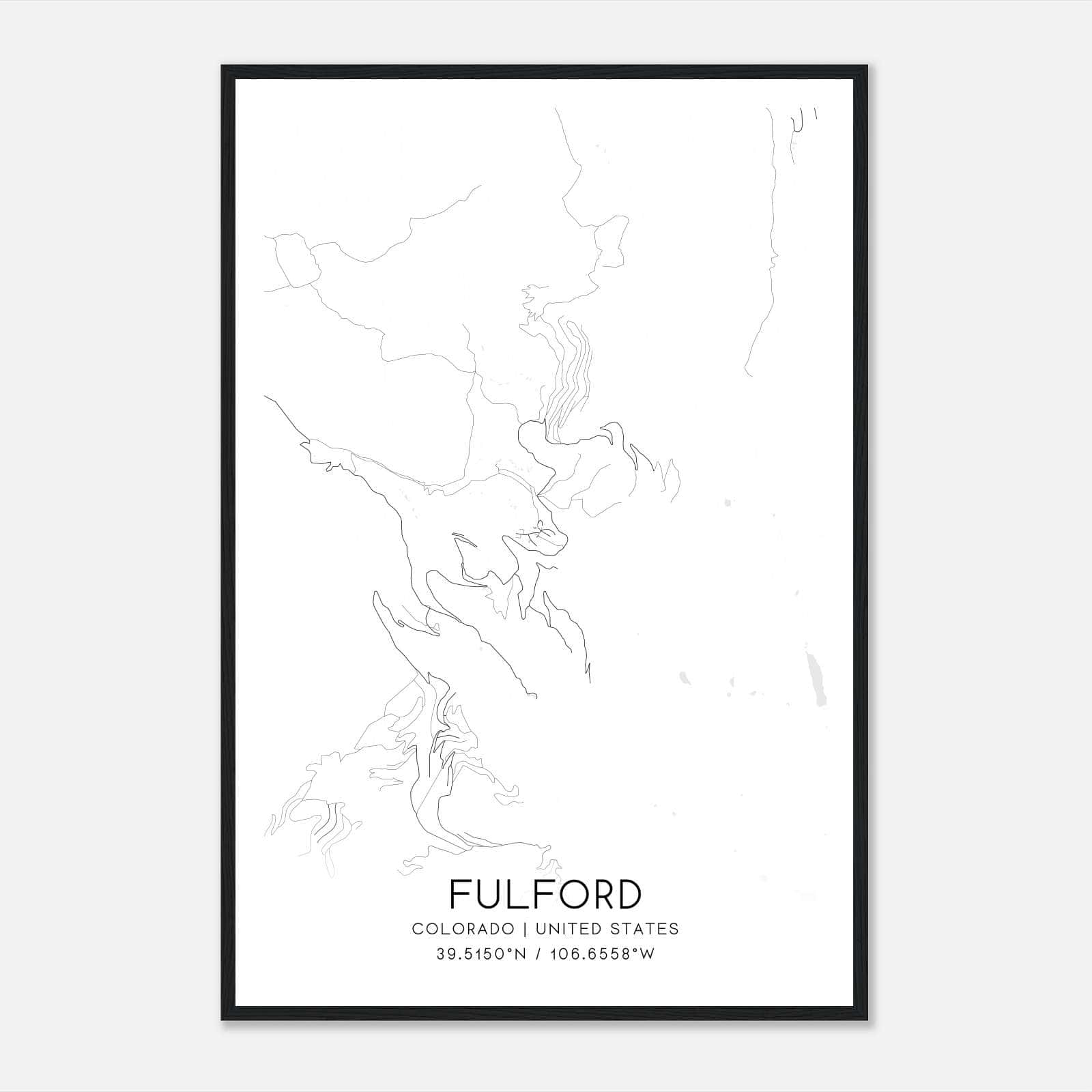 Fulford Colorado Map Poster, Modern Home Decor Wall Art Print Fulford Colorado Map Poster, Modern Home Decor Wall Art Print