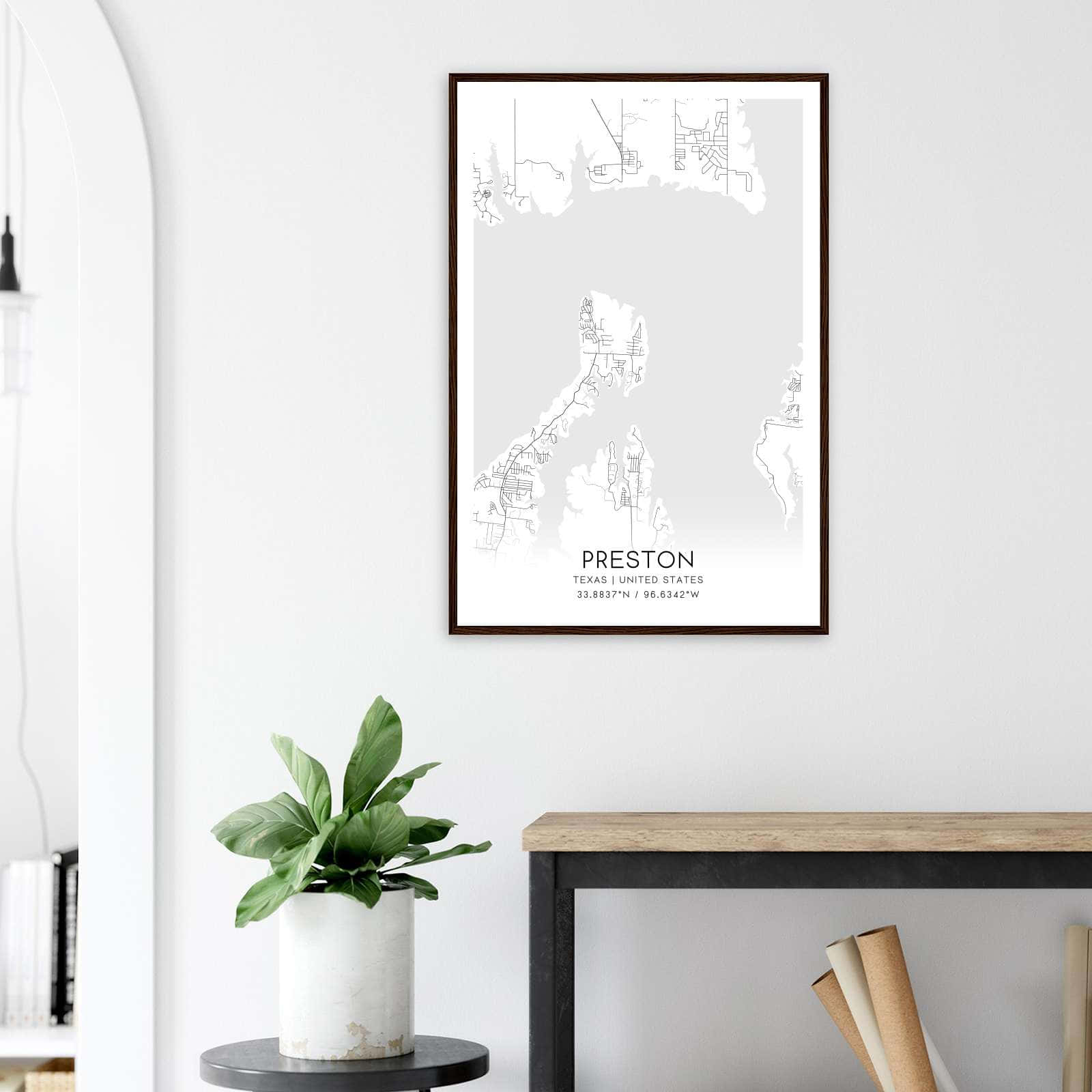 Deerfield Kansas Map Poster, Modern Home Decor Wall Art Print (Copy)