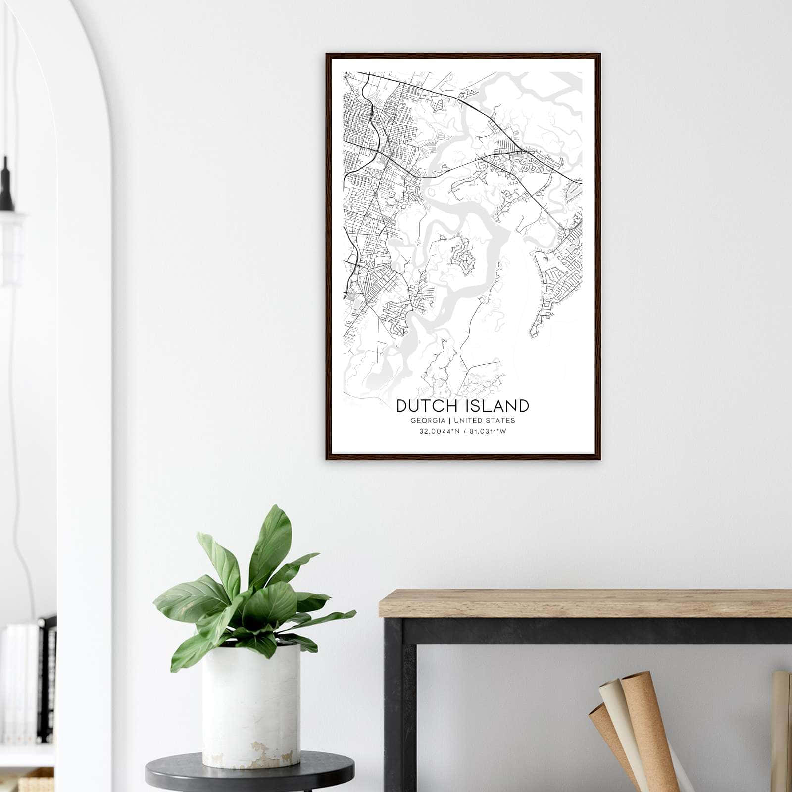 Deerfield Kansas Map Poster, Modern Home Decor Wall Art Print (Copy)