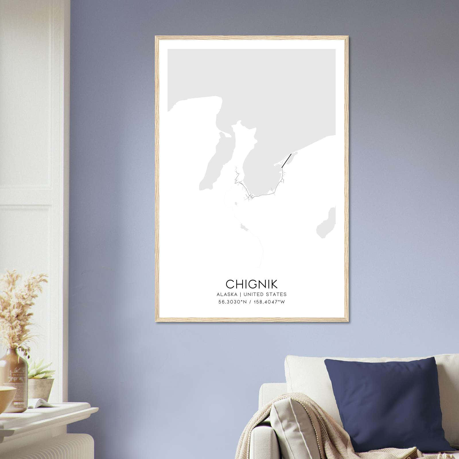 Deerfield Kansas Map Poster, Modern Home Decor Wall Art Print (Copy)