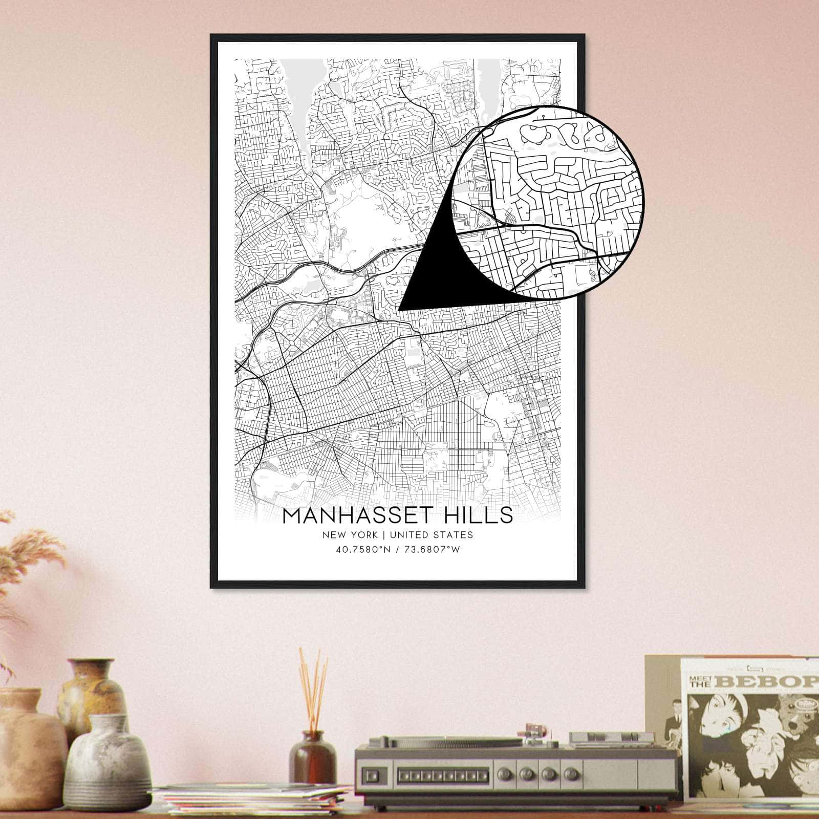 Deerfield Kansas Map Poster, Modern Home Decor Wall Art Print (Copy)