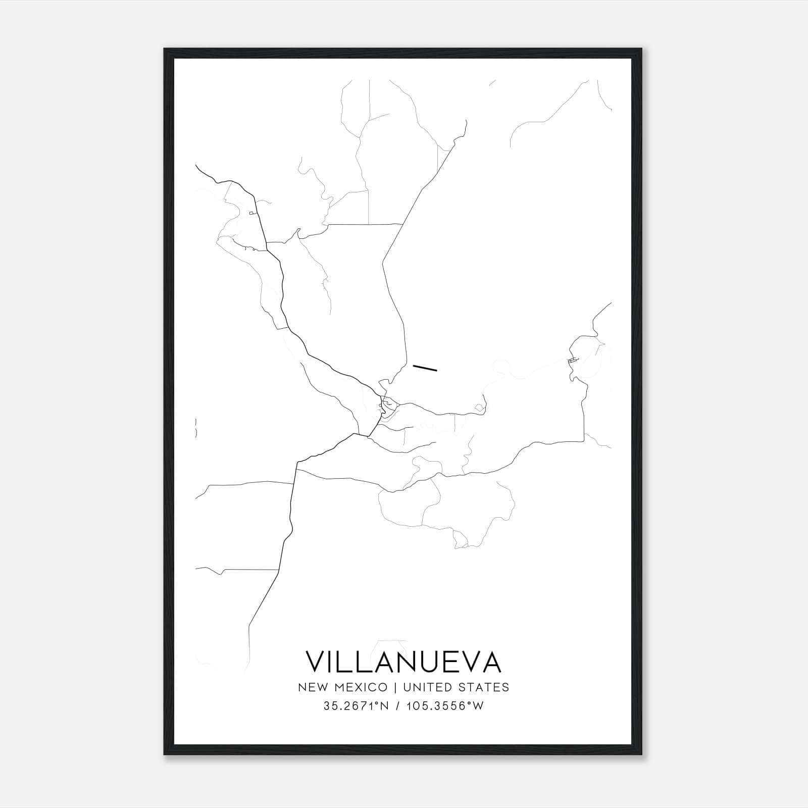 Villanueva New Mexico Map Poster, Modern Home Decor Wall Art Print Villanueva New Mexico Map Poster, Modern Home Decor Wall Art Print