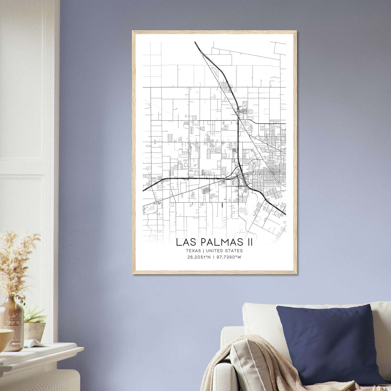 Deerfield Kansas Map Poster, Modern Home Decor Wall Art Print (Copy)