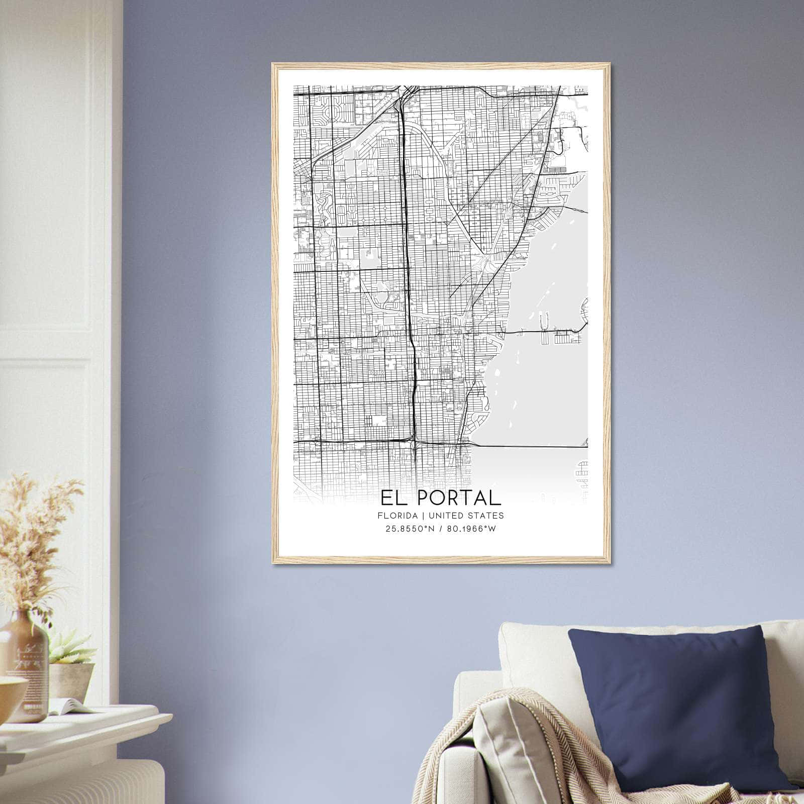 Deerfield Kansas Map Poster, Modern Home Decor Wall Art Print (Copy)