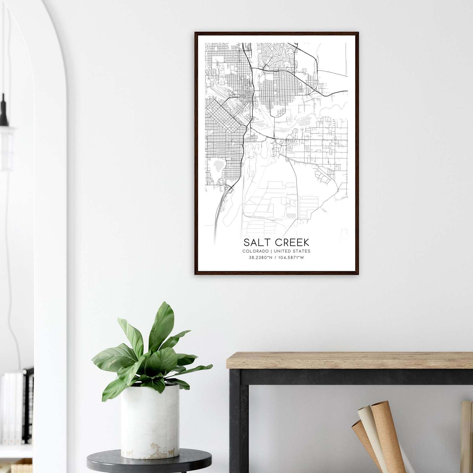 Deerfield Kansas Map Poster, Modern Home Decor Wall Art Print (Copy)