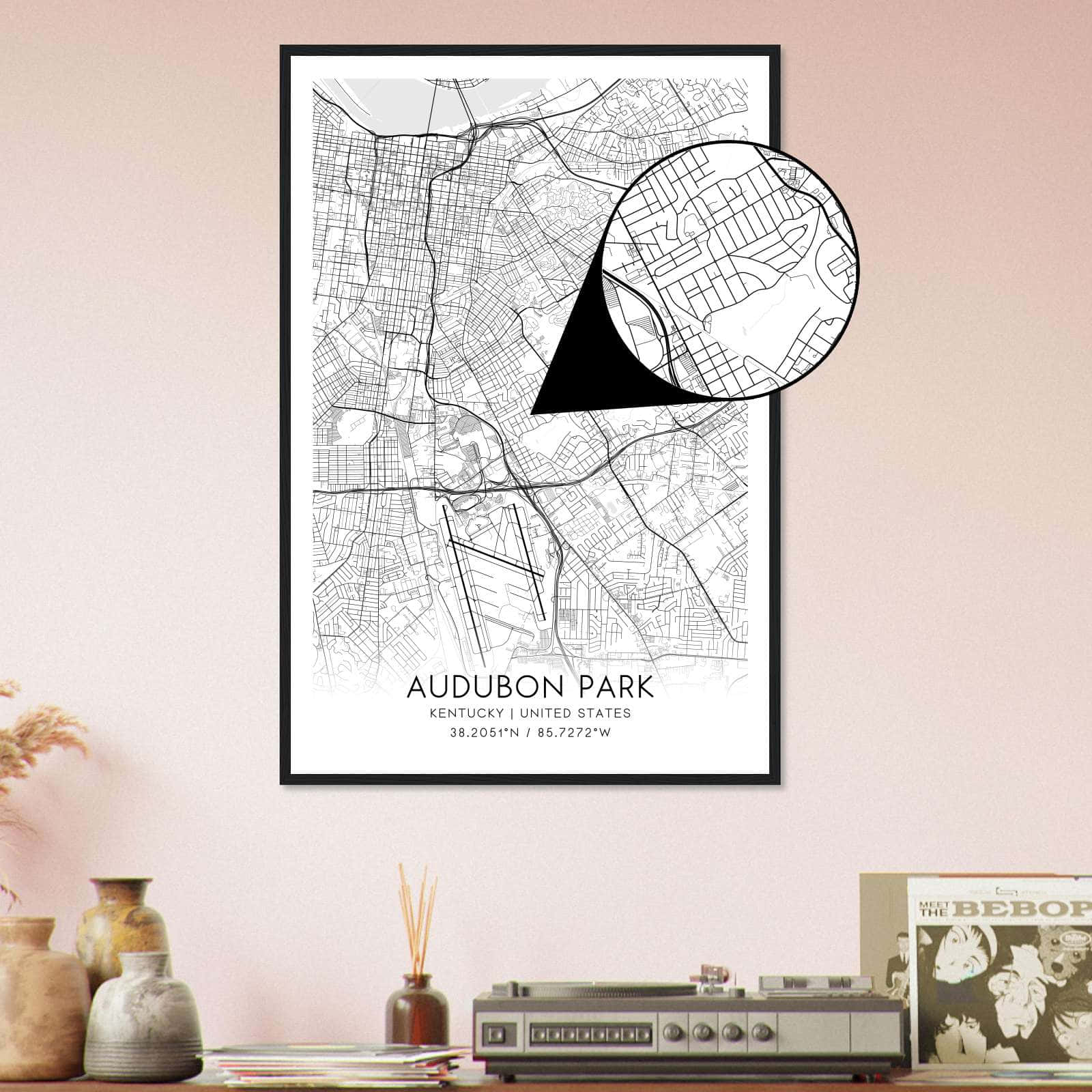 Deerfield Kansas Map Poster, Modern Home Decor Wall Art Print (Copy)