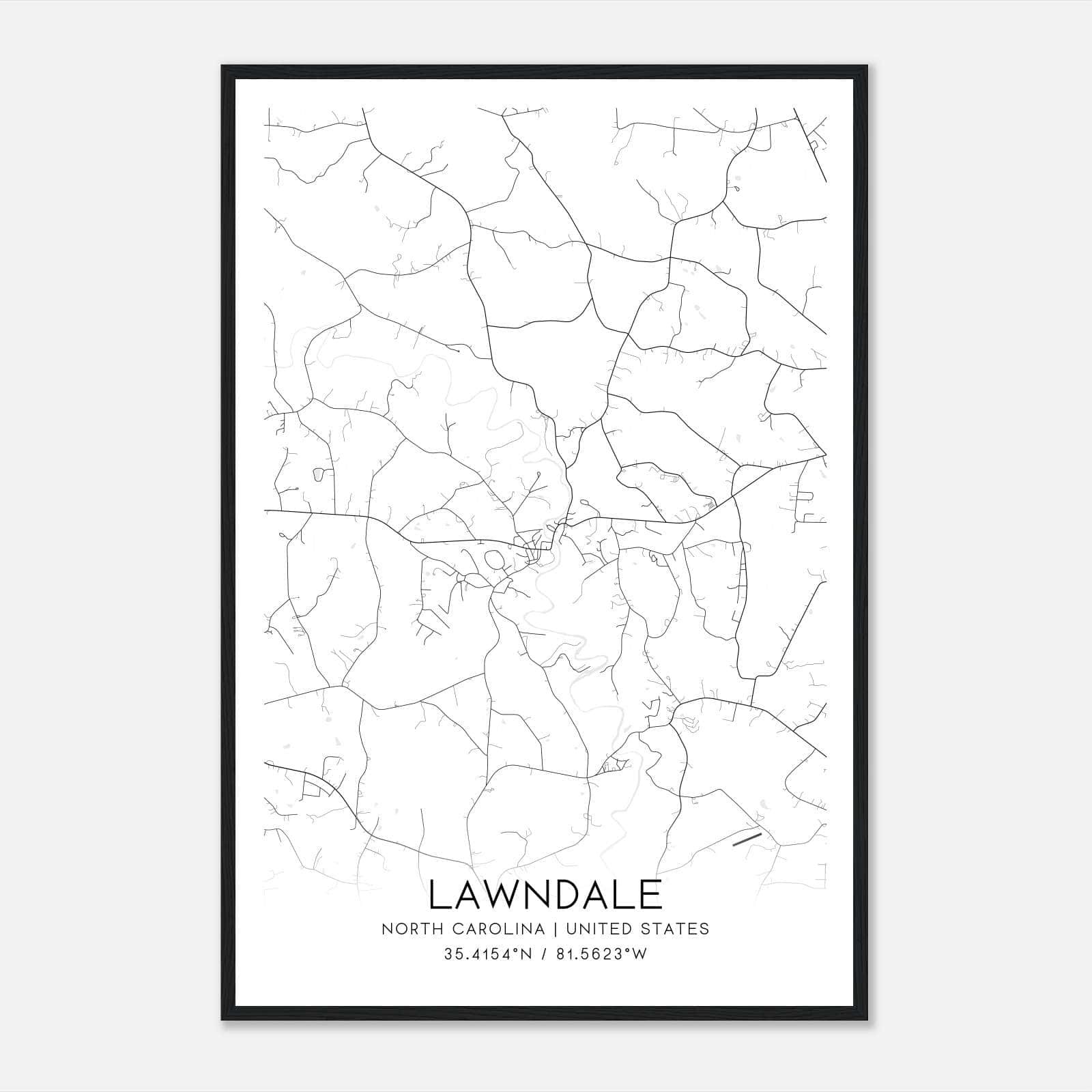 Lawndale North Carolina Map Poster, Modern Home Decor Wall Art Print Lawndale North Carolina Map Poster, Modern Home Decor Wall Art Print
