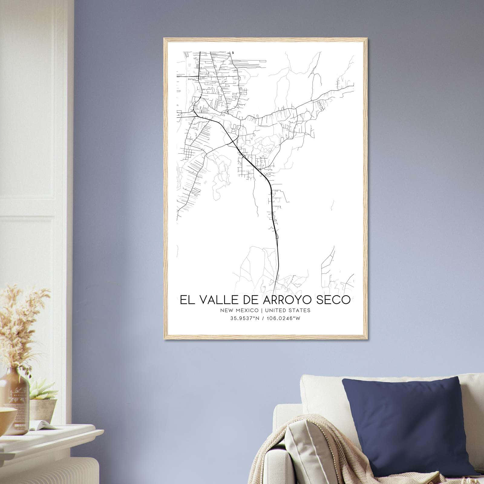 Deerfield Kansas Map Poster, Modern Home Decor Wall Art Print (Copy)