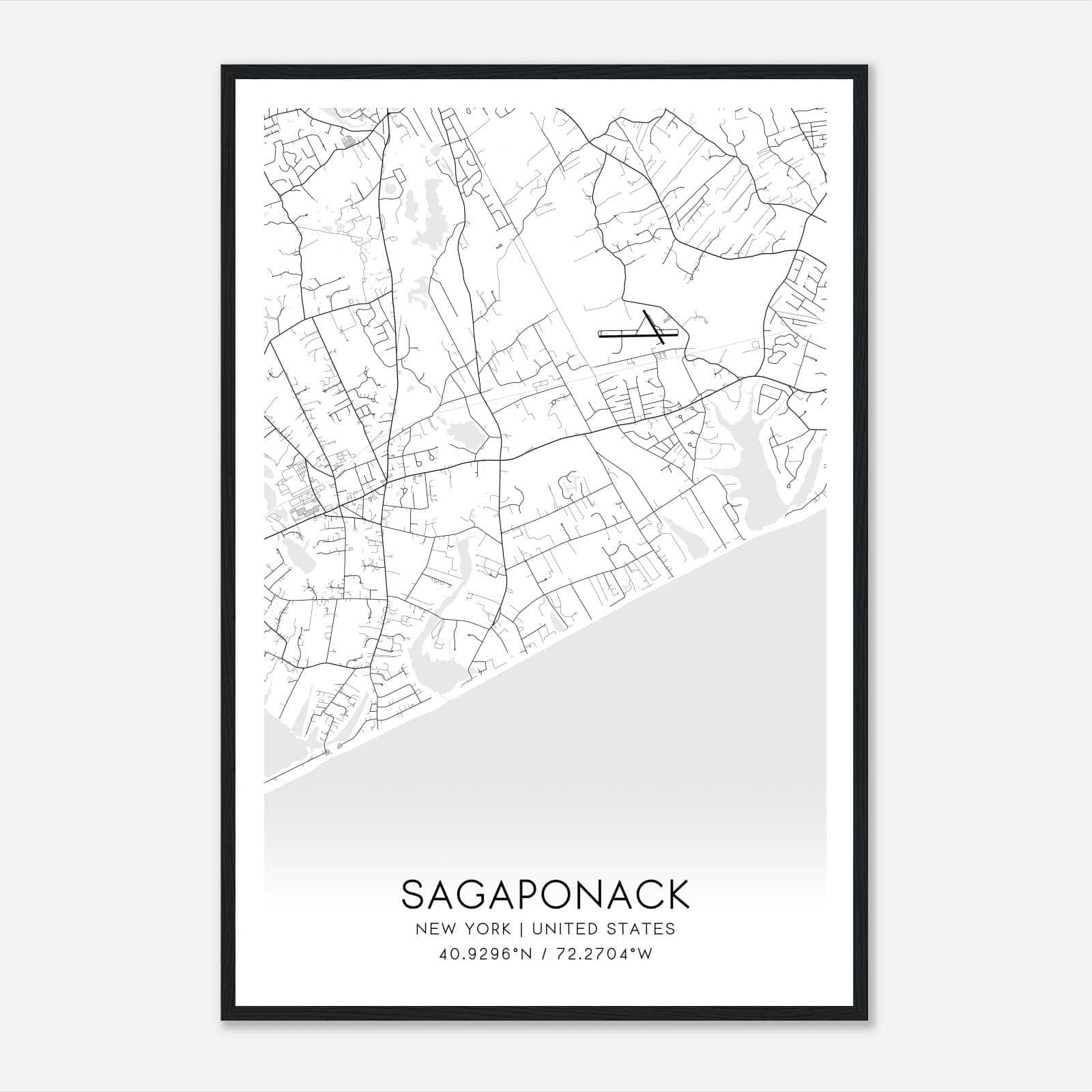 Sagaponack New York Map Poster, Modern Home Decor Wall Art Print Sagaponack New York Map Poster, Modern Home Decor Wall Art Print