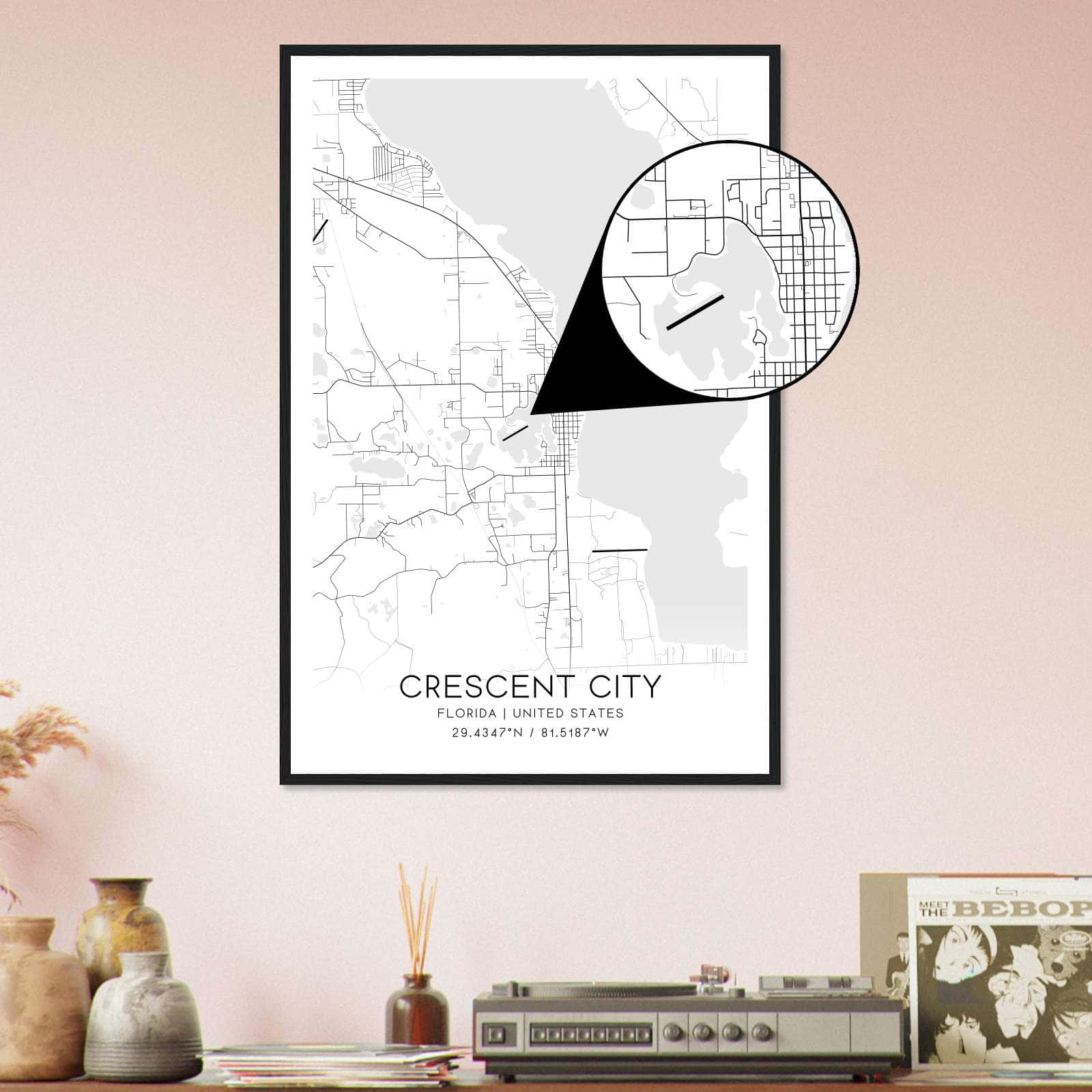 Deerfield Kansas Map Poster, Modern Home Decor Wall Art Print (Copy)