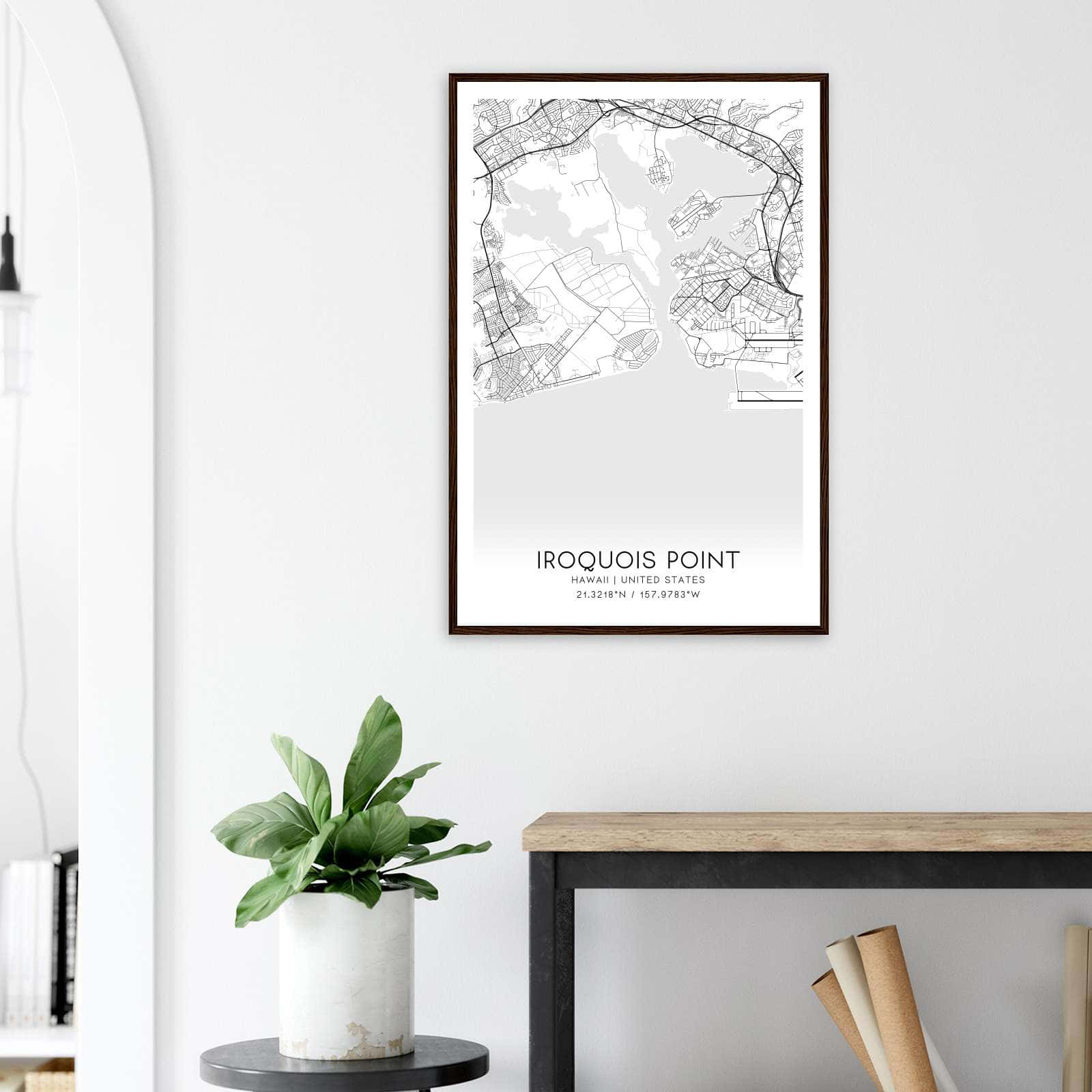 Deerfield Kansas Map Poster, Modern Home Decor Wall Art Print (Copy)