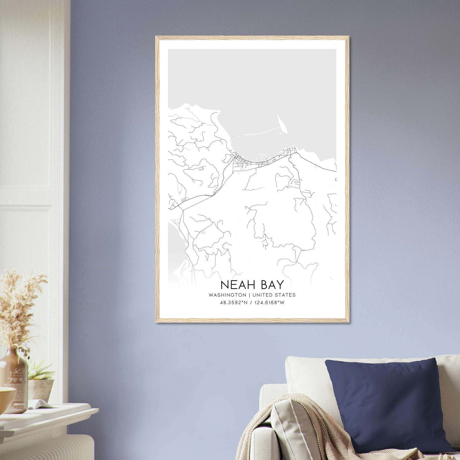 Deerfield Kansas Map Poster, Modern Home Decor Wall Art Print (Copy)