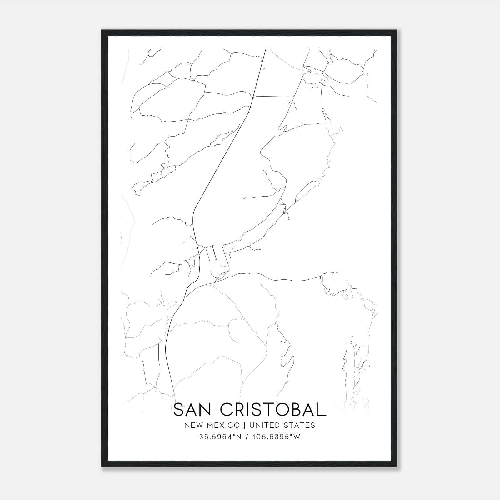 San Cristobal New Mexico Map Poster, Modern Home Decor Wall Art Print San Cristobal New Mexico Map Poster, Modern Home Decor Wall Art Print