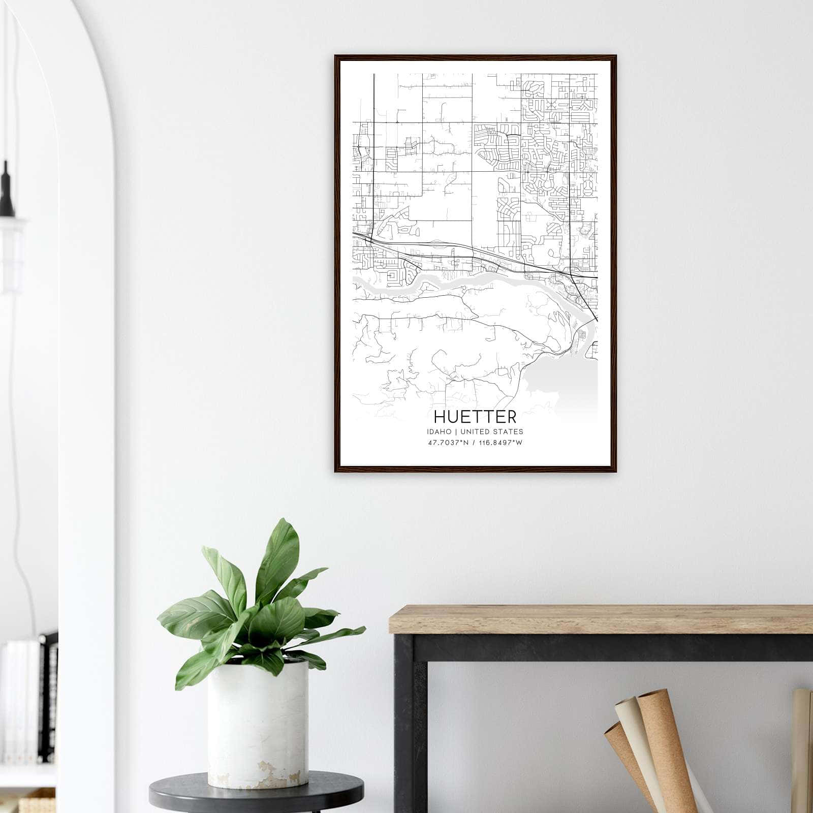 Deerfield Kansas Map Poster, Modern Home Decor Wall Art Print (Copy)