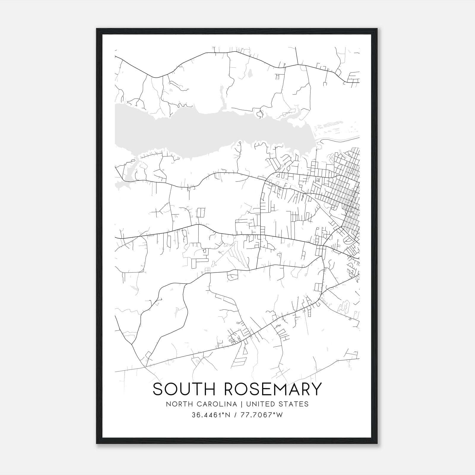 South Rosemary North Carolina Map Poster, Modern Home Decor Wall Art Print South Rosemary North Carolina Map Poster, Modern Home Decor Wall Art Print