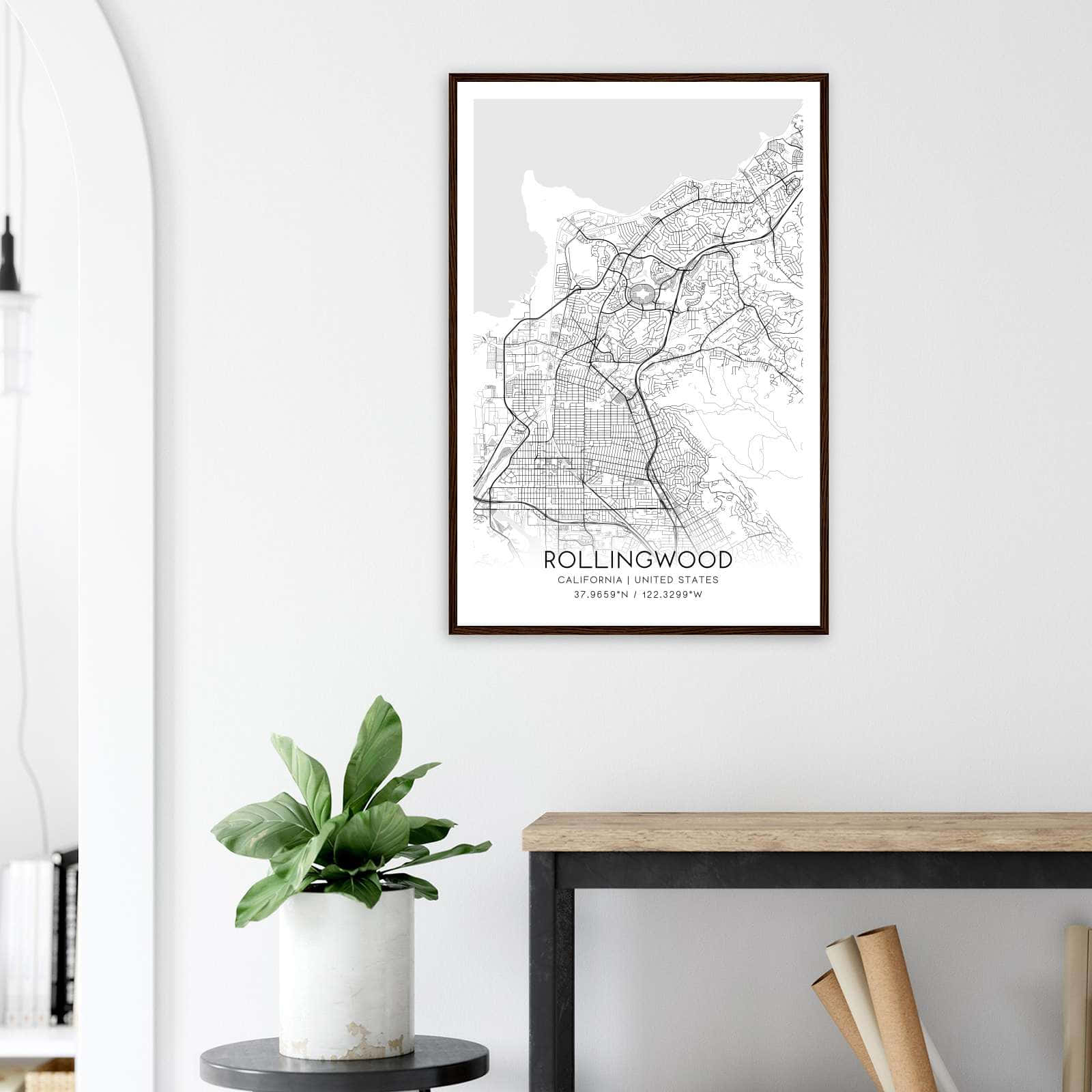 Deerfield Kansas Map Poster, Modern Home Decor Wall Art Print (Copy)