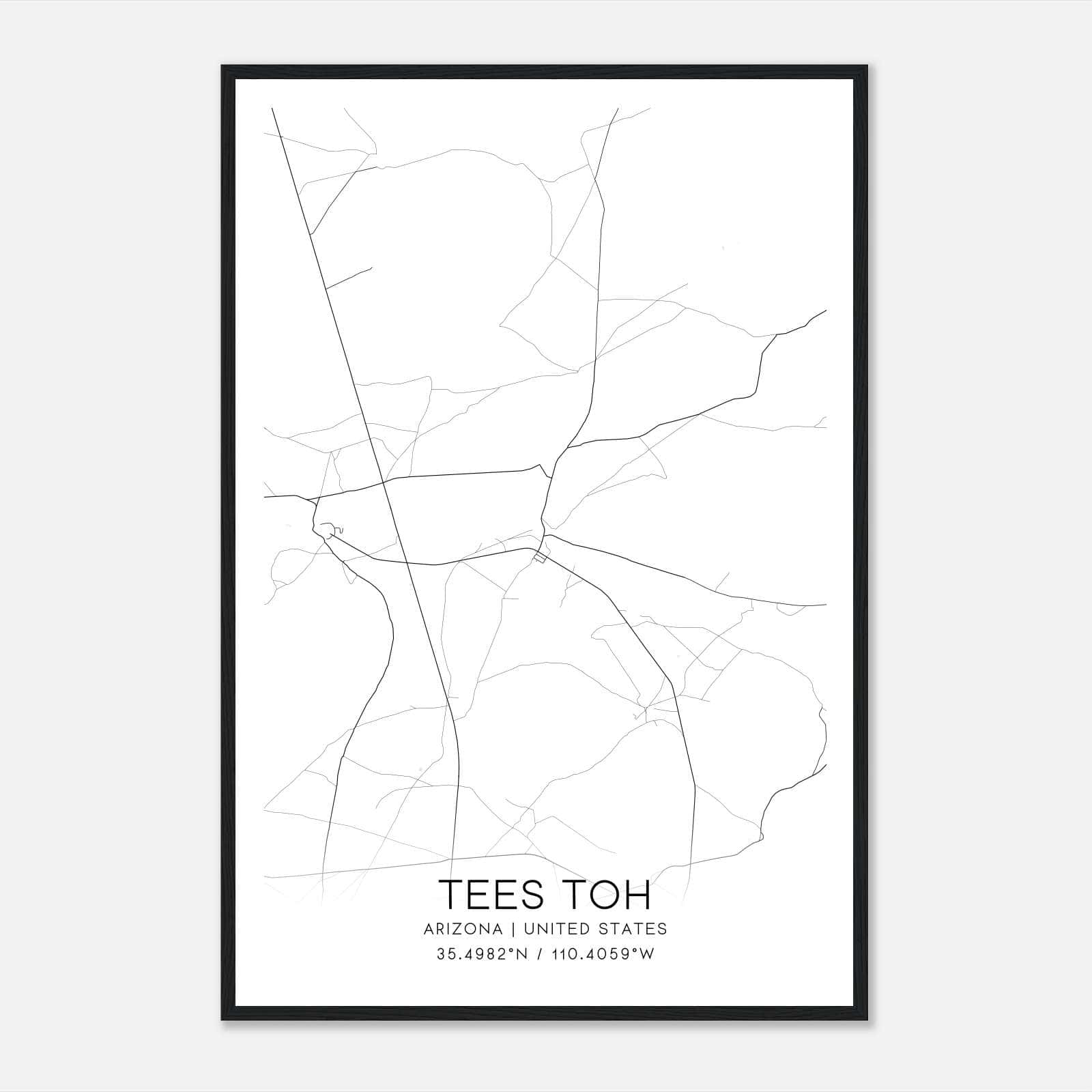 Tees Toh Arizona Map Poster, Modern Home Decor Wall Art Print Tees Toh Arizona Map Poster, Modern Home Decor Wall Art Print