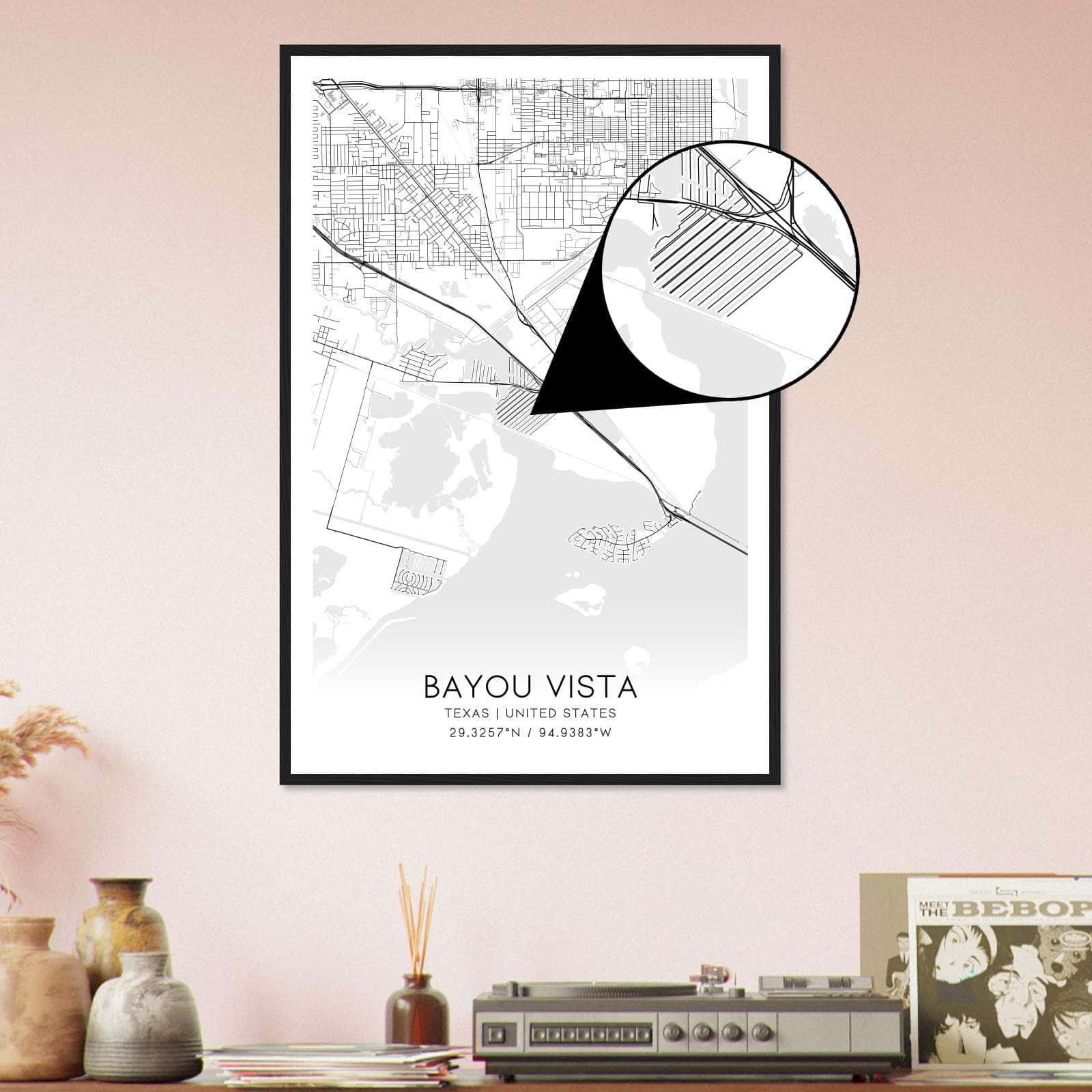 Deerfield Kansas Map Poster, Modern Home Decor Wall Art Print (Copy)