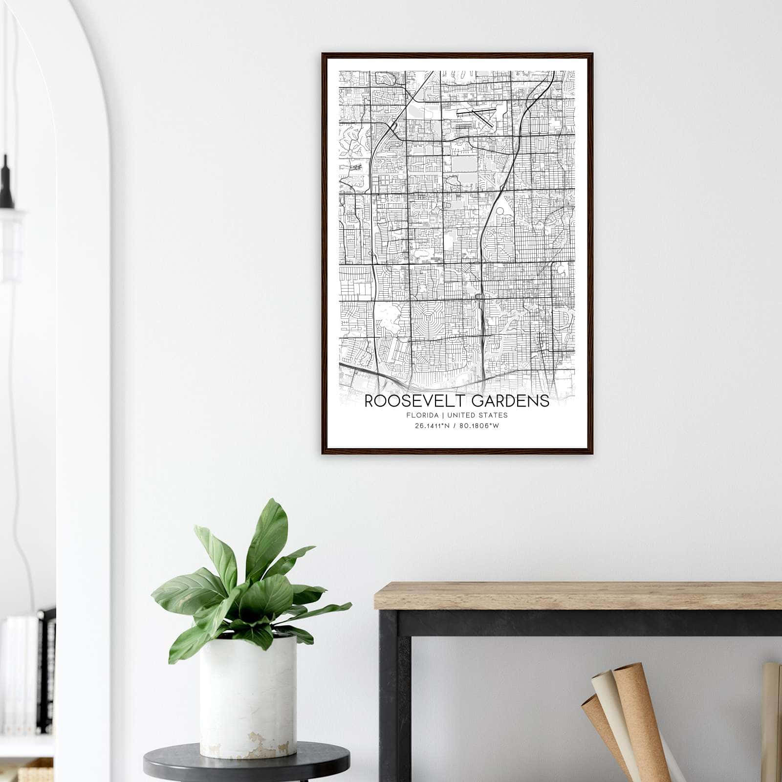 Deerfield Kansas Map Poster, Modern Home Decor Wall Art Print (Copy)