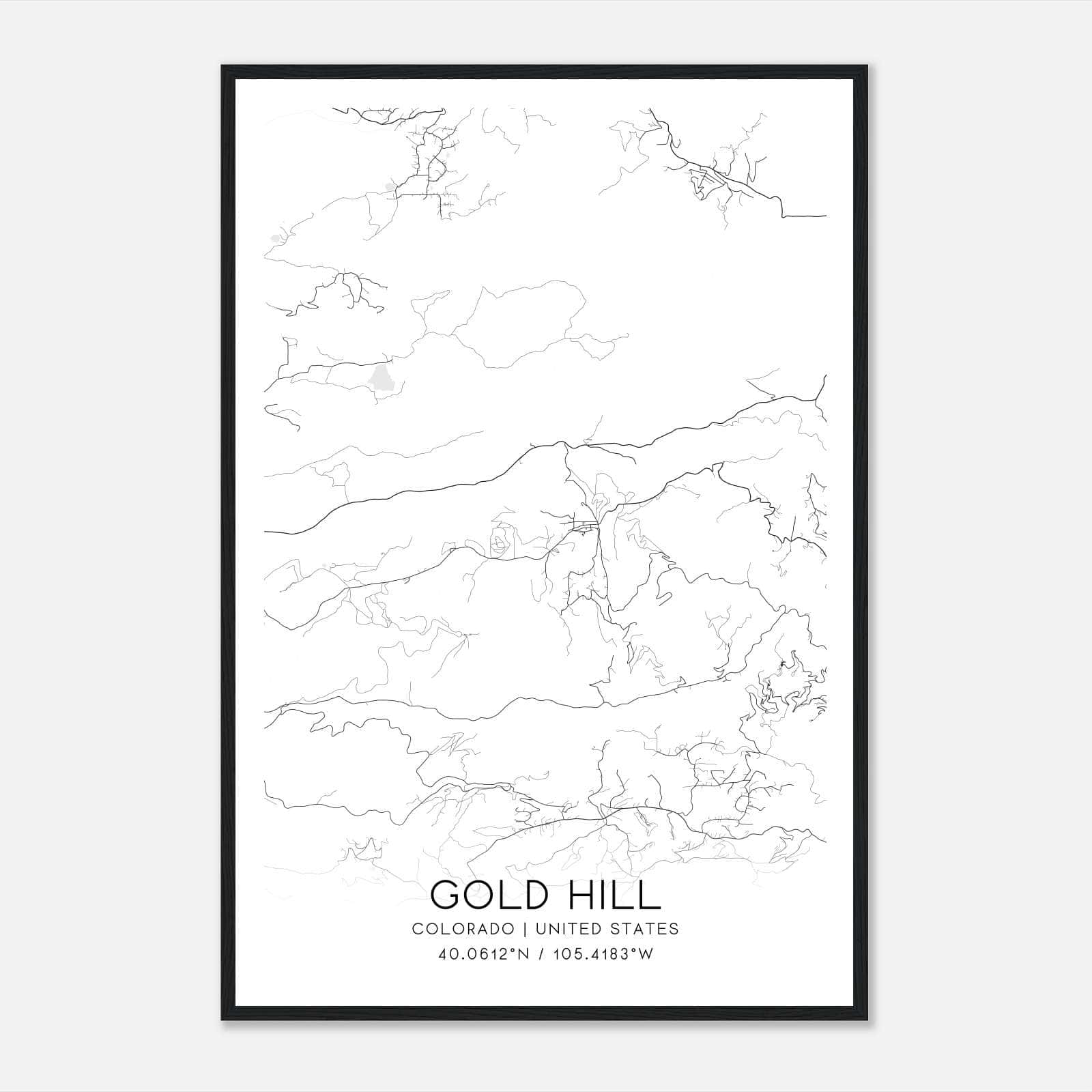 Gold Hill Colorado Map Poster, Modern Home Decor Wall Art Print Gold Hill Colorado Map Poster, Modern Home Decor Wall Art Print