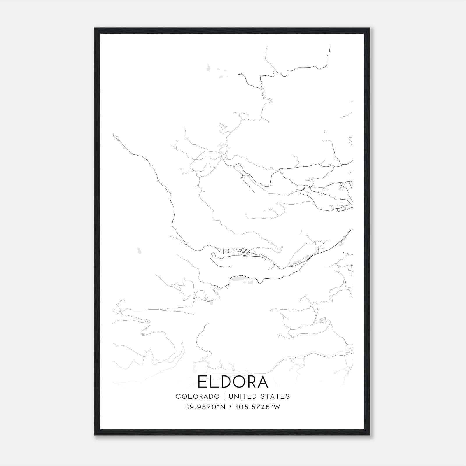 Eldora Colorado Map Poster, Modern Home Decor Wall Art Print Eldora Colorado Map Poster, Modern Home Decor Wall Art Print