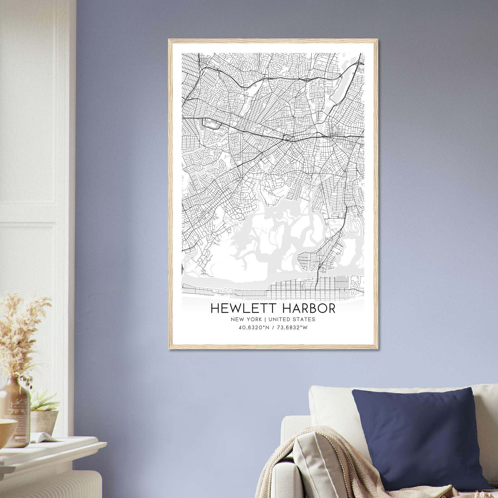 Deerfield Kansas Map Poster, Modern Home Decor Wall Art Print (Copy)